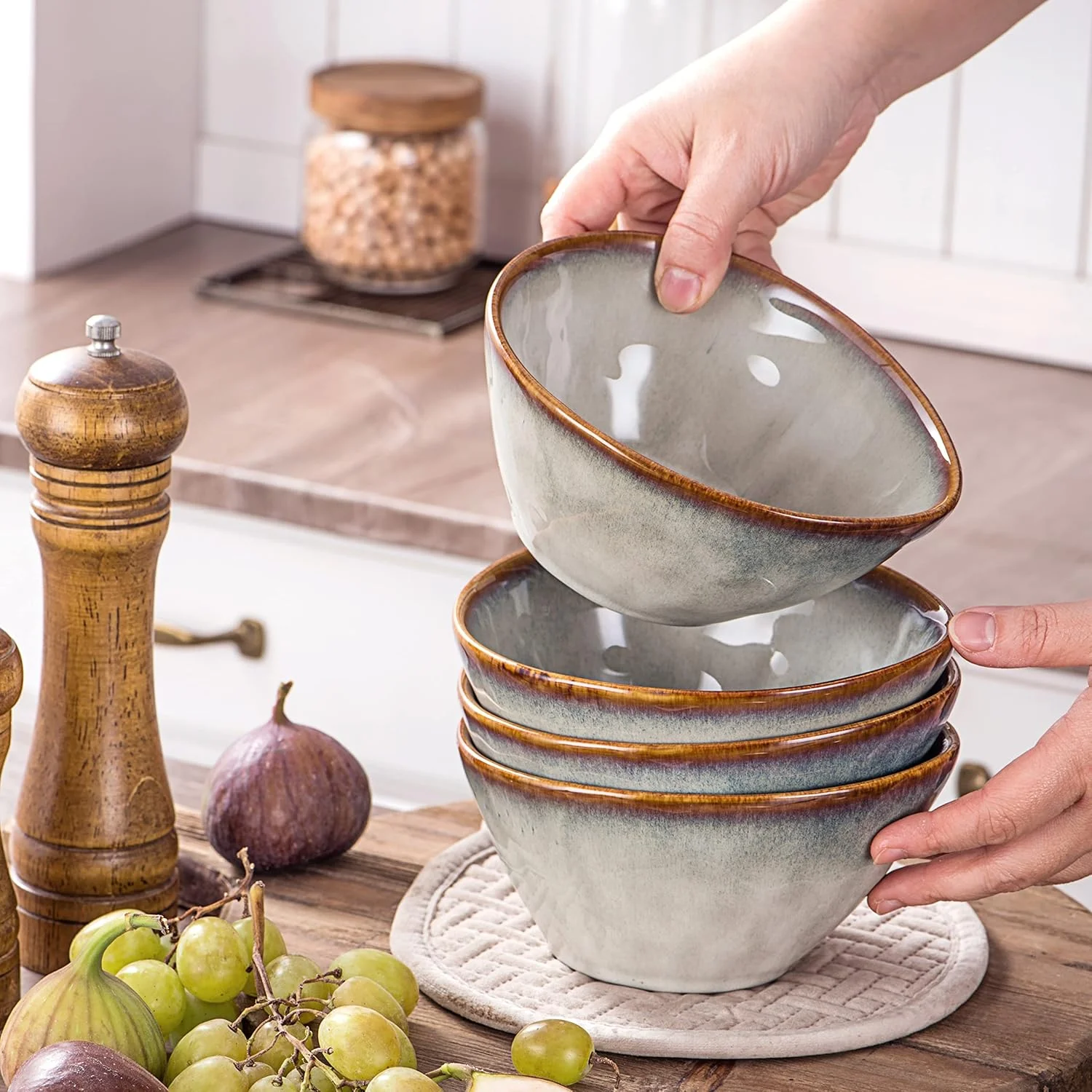 کاسه رامن خانگی Henten، کاسه های پاستا سنگی، ست 4 عددی کاسه، کاسه دسر، کاسه تنقلات، کاسه بستنی، کاسه 600 میلی لیتر، طراحی وینتیج کاسه رامن خانگی Henten، کاسه های پاستا سنگی، ست 4 عددی کاسه، کاسه دسر، کاسه تنقلات، کاسه بستنی، کاسه 600 میلی لیتر، طراحی وینتیج