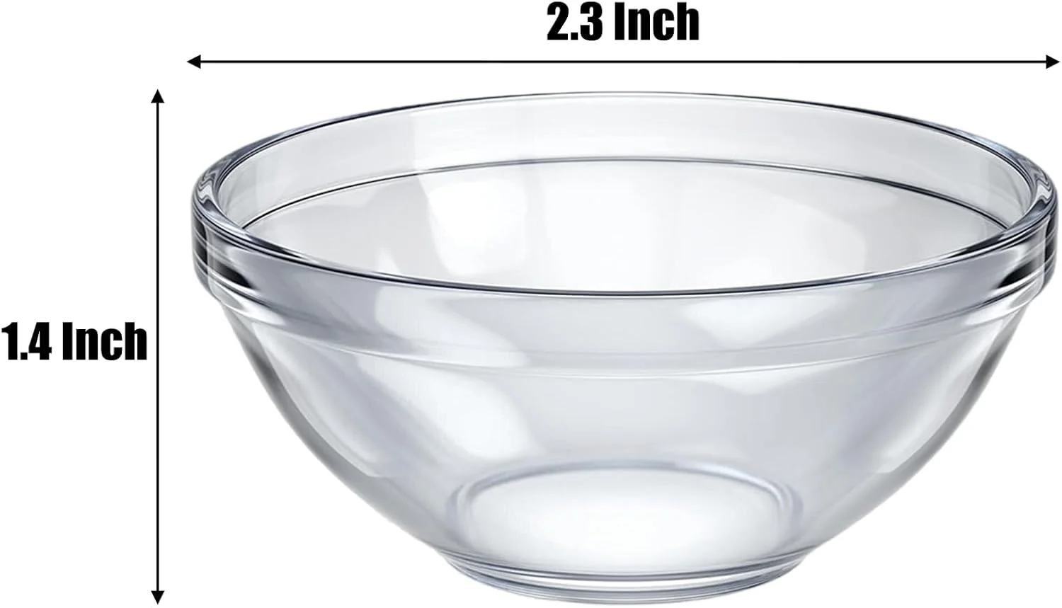 کاسه های شیشه ای شفاف 3 اینچی Henrrida، 6 عددی، کاسه های آماده سازی 2.5 اونسی قابل چیدن برای کاسه دسر، کاسه سس، کاسه های رویه بستنی، کاسه های آب نبات (شفاف) کاسه های شیشه ای شفاف 3 اینچی Henrrida، 6 عددی، کاسه های آماده سازی 2.5 اونسی قابل چیدن برای کاسه دسر، کاسه سس، کاسه های رویه بستنی، کاسه های آب نبات (شفاف)