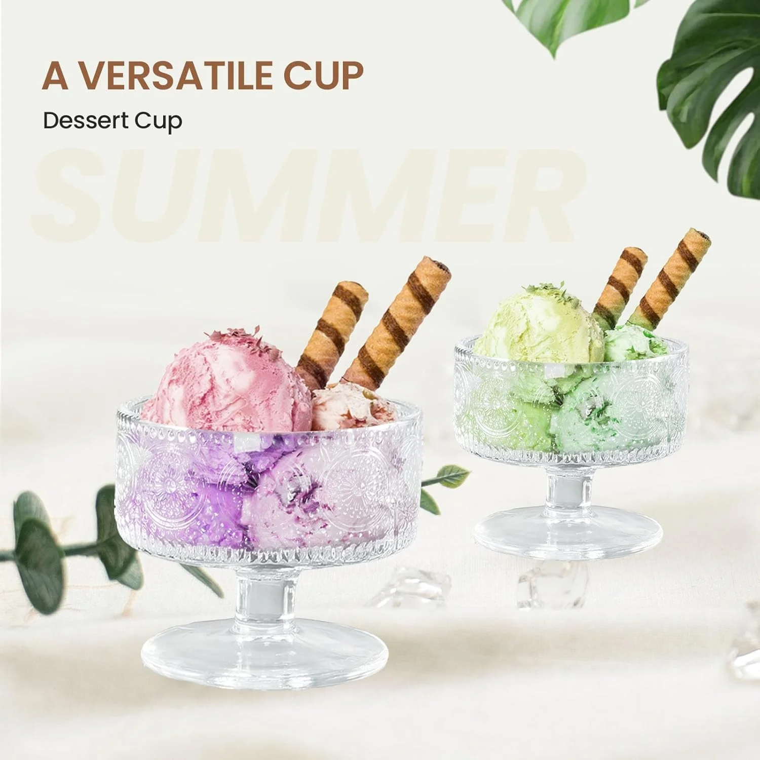 ظروف دسر شیشه ای هایمو 6 عددی، بستنی خوری، پایه کوتاه طرح آفتابگردان، مناسب سرو کوکتل میگو، پیش غذا، سالاد میوه، پودینگ، ظروف دسر پایه دار (#T1808) ظروف دسر شیشه ای هایمو 6 عددی، بستنی خوری، پایه کوتاه طرح آفتابگردان، مناسب سرو کوکتل میگو، پیش غذا، سالاد میوه، پودینگ، ظروف دسر پایه دار (#T1808)