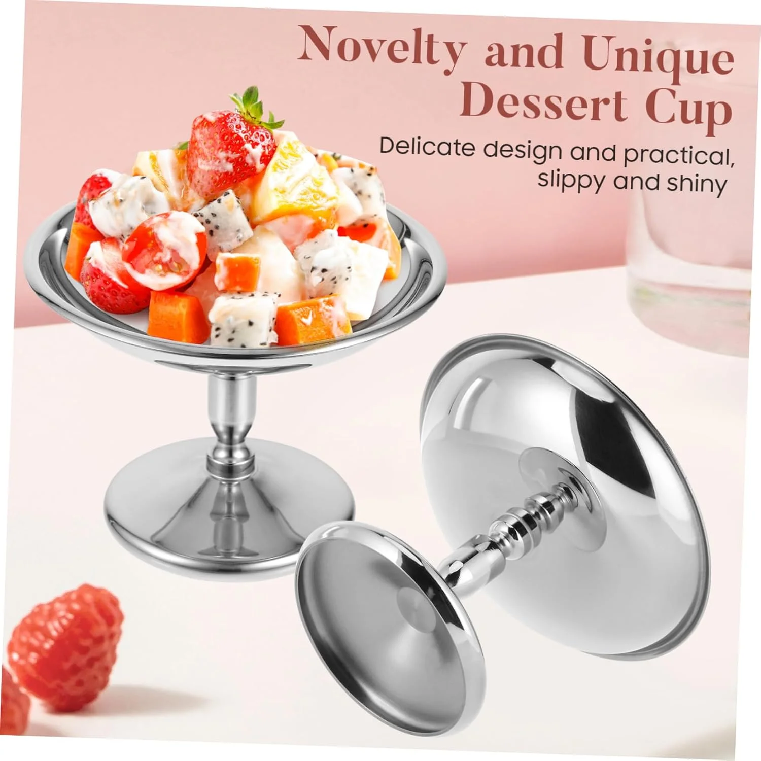 همتون کاسه دسر فلزی، جام بستنی، کاسه بستنی استیل، کاسه میوه، جام موس، کاسه دسر برای سرو بستنی، سالاد، میوه و پودینگ همتون کاسه دسر فلزی، جام بستنی، کاسه بستنی استیل، کاسه میوه، جام موس، کاسه دسر برای سرو بستنی، سالاد، میوه و پودینگ