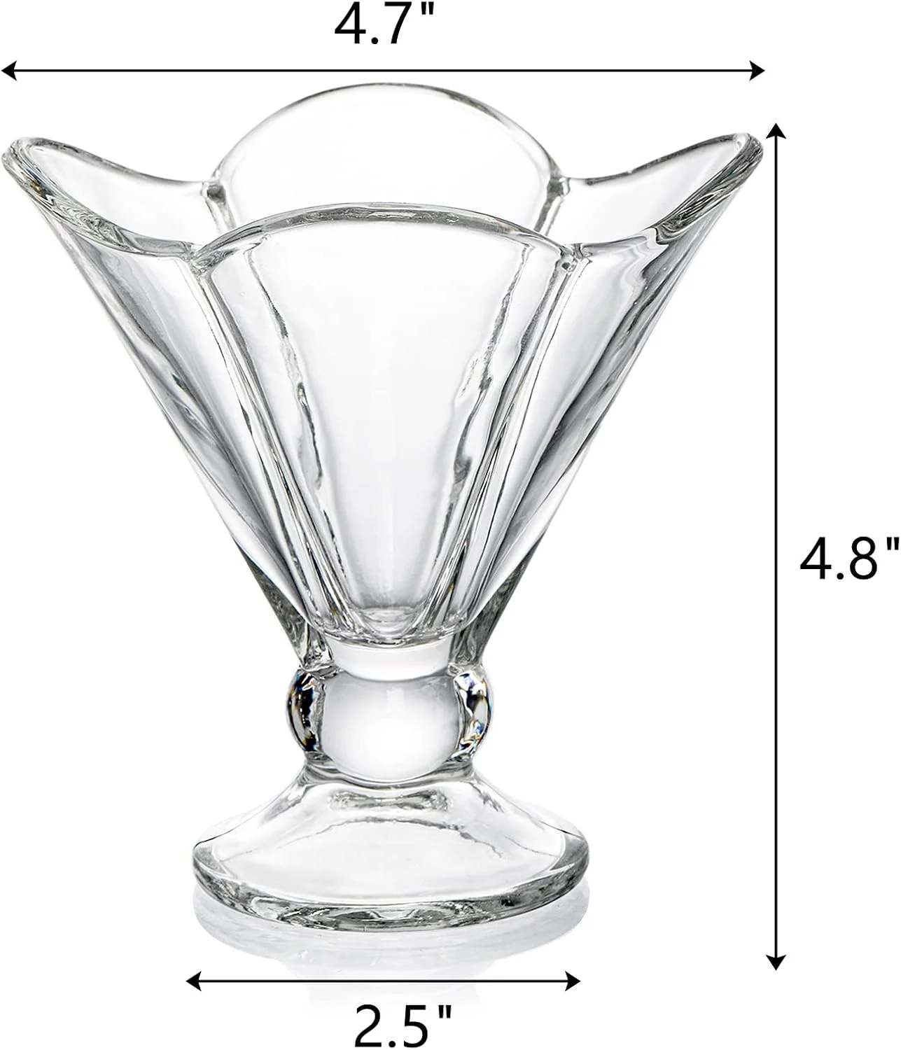 هاکاروآ، بسته 6 عددی جام بستنی شیشه ای، کاسه های دسر پایه دار 192 میلی لیتری، جام های کوچک بستنی خوری، کاسه های شیشه ای زیبا برای پودینگ، میوه، سالاد، شربت، تنقلات، طرح شبدر هاکاروآ، بسته 6 عددی جام بستنی شیشه ای، کاسه های دسر پایه دار 192 میلی لیتری، جام های کوچک بستنی خوری، کاسه های شیشه ای زیبا برای پودینگ، میوه، سالاد، شربت، تنقلات، طرح شبدر