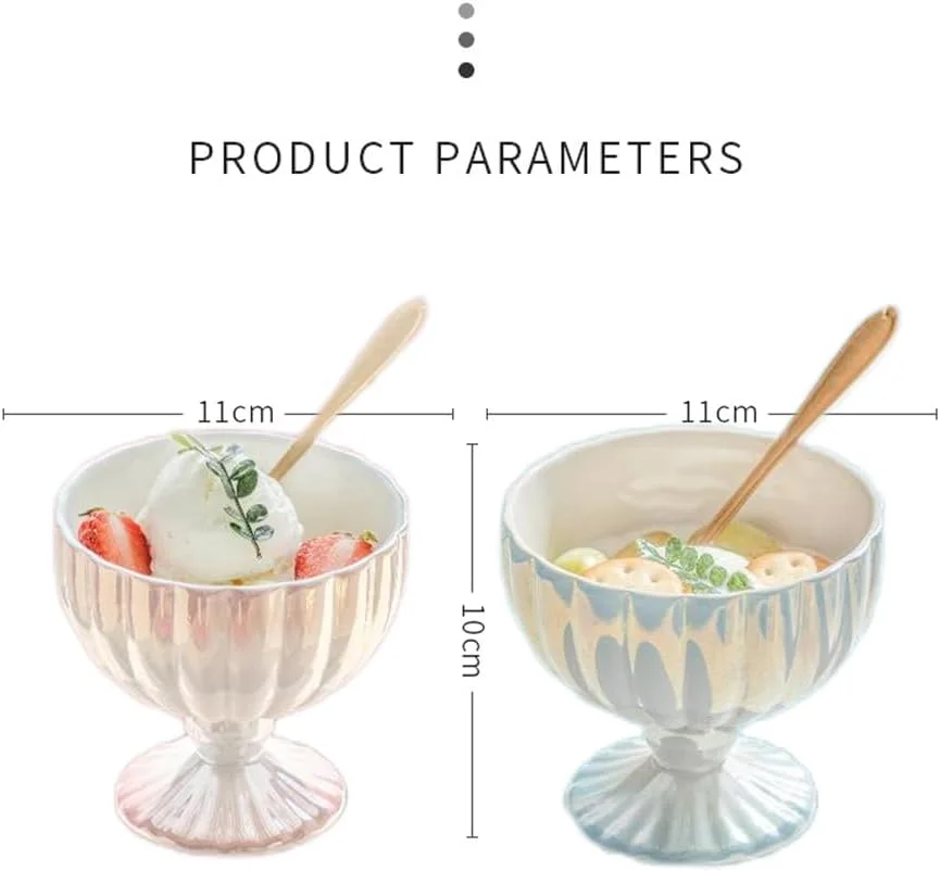 GZRLVVIN کاسه دسر بستنی، ست 2 عددی، کاسه های کوچک چینی، کاسه دسر، فنجان نوشیدنی برای بستنی، میوه، بستنی، میان وعده، چاشنی (آبی و صورتی) GZRLVVIN کاسه دسر بستنی، ست 2 عددی، کاسه های کوچک چینی، کاسه دسر، فنجان نوشیدنی برای بستنی، میوه، بستنی، میان وعده، چاشنی (آبی و صورتی)
