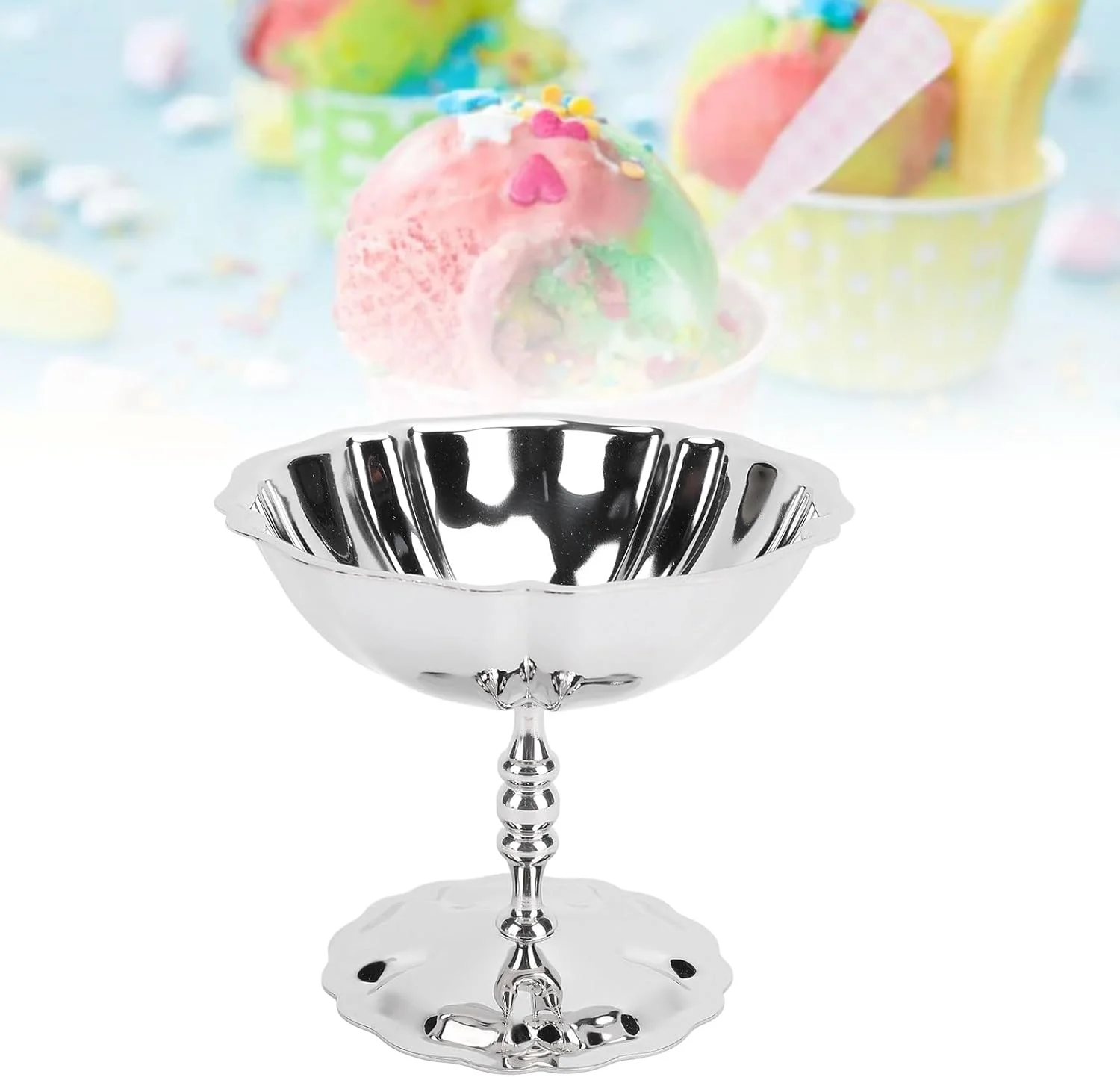 جام بستنی گوشیدا، کاسه دسر استیل ضد زنگ، جام پودینگ بلند قابل استفاده مجدد برای موس سوربت، مناسب مهمانی، دسر فروشی، هتل، رستوران، 200 میلی لیتر جام بستنی گوشیدا، کاسه دسر استیل ضد زنگ، جام پودینگ بلند قابل استفاده مجدد برای موس سوربت، مناسب مهمانی، دسر فروشی، هتل، رستوران، 200 میلی لیتر