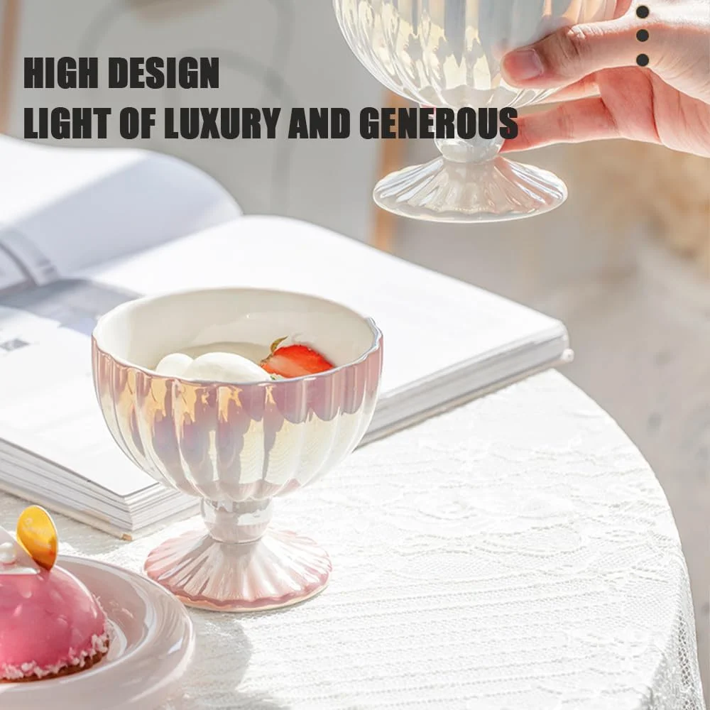 GZRLVVIN کاسه دسر بستنی، ست 2 عددی، کاسه های کوچک چینی، کاسه دسر، فنجان نوشیدنی برای بستنی، میوه، بستنی، میان وعده، چاشنی (آبی و صورتی) GZRLVVIN کاسه دسر بستنی، ست 2 عددی، کاسه های کوچک چینی، کاسه دسر، فنجان نوشیدنی برای بستنی، میوه، بستنی، میان وعده، چاشنی (آبی و صورتی)