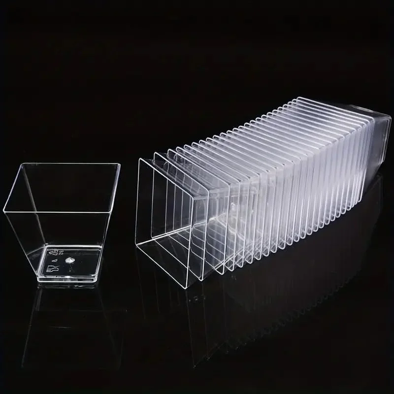 ظروف دسری گلدایج 24 عددی 150 میلی لیتری یکبار مصرف، مناسب برای میوه، موس، بستنی، پودینگ و موارد دیگر - کاسه مربعی - پلاستیک شفاف - ایده آل برای مهمانی ها و بوفه ها ظروف دسری گلدایج 24 عددی 150 میلی لیتری یکبار مصرف، مناسب برای میوه، موس، بستنی، پودینگ و موارد دیگر - کاسه مربعی - پلاستیک شفاف - ایده آل برای مهمانی ها و بوفه ها