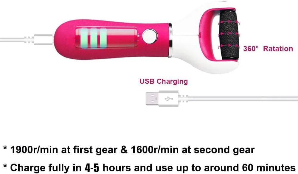 سوهان برقی پا BOMPOW، از بین برنده پینه پا، فایل پا شارژی، از بین برنده پوست سخت، ابزار پدیکور، کیت الکترونیکی از بین برنده پینه برای پاشنه های ترک خورده و پوست مرده با 2 سر غلتکی سوهان برقی پا BOMPOW، از بین برنده پینه پا، فایل پا شارژی، از بین برنده پوست سخت، ابزار پدیکور، کیت الکترونیکی از بین برنده پینه برای پاشنه های ترک خورده و پوست مرده با 2 سر غلتکی