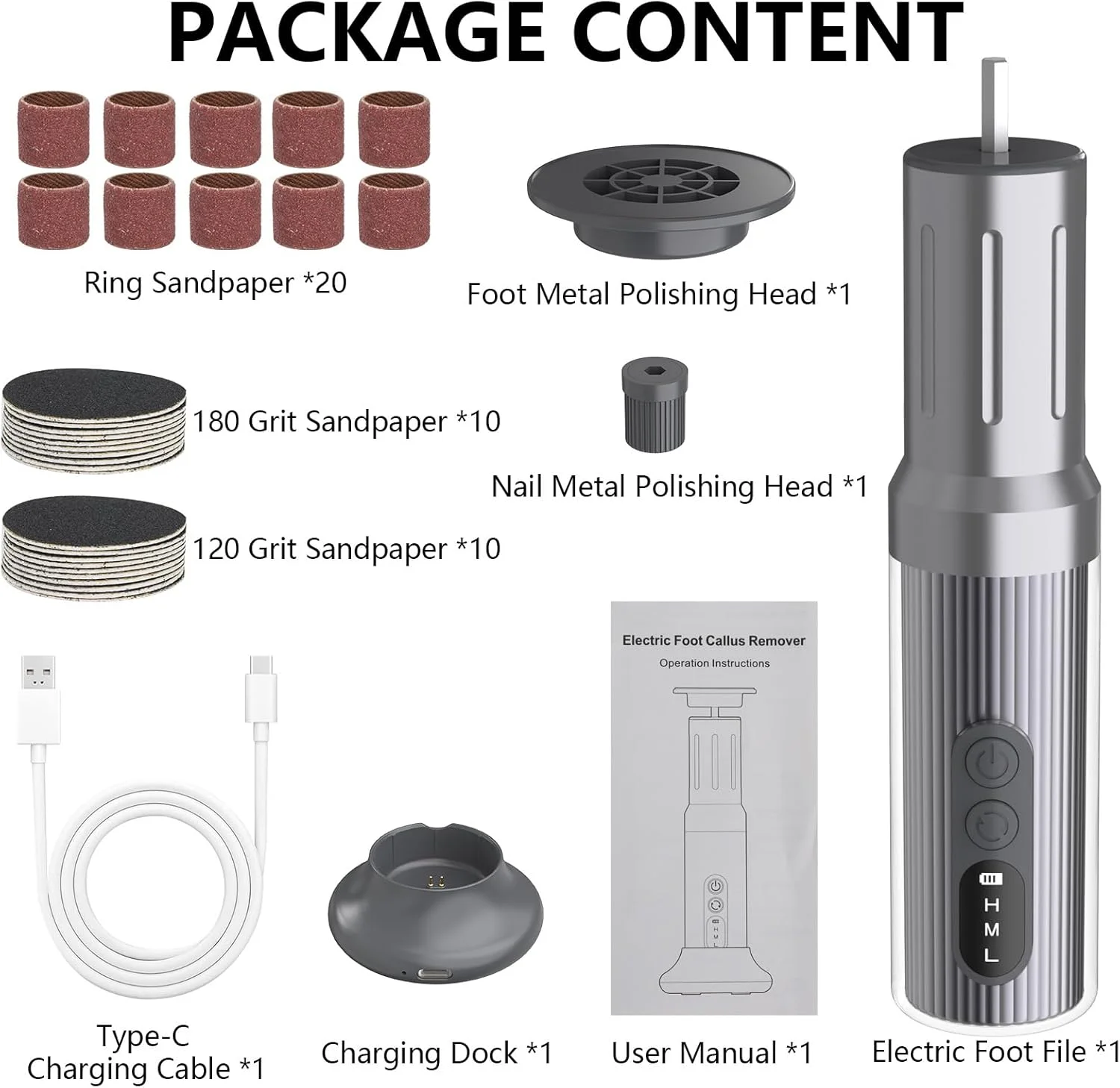 سوهان برقی پینه پا Bindokun، سوهان برقی 2 در 1 با سرعت قابل تنظیم برای پا، قابل شارژ، 6 سرعت برای پاشنه های ترک خورده، پینه و پوست مرده سوهان برقی پینه پا Bindokun، سوهان برقی 2 در 1 با سرعت قابل تنظیم برای پا، قابل شارژ، 6 سرعت برای پاشنه های ترک خورده، پینه و پوست مرده