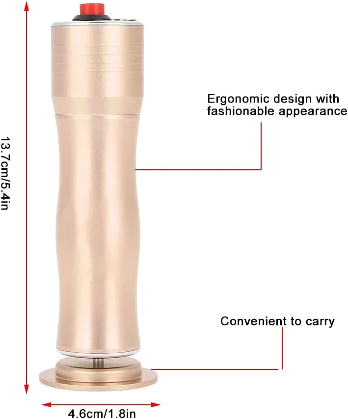 سوهان برقی پا Dixacyer، سوهان برقی از بین برنده پینه پا، ست هدیه ابزار مراقبت از پدیکور، برقی قابل حمل برای آقایان و خانم ها (رنگ: طلایی)