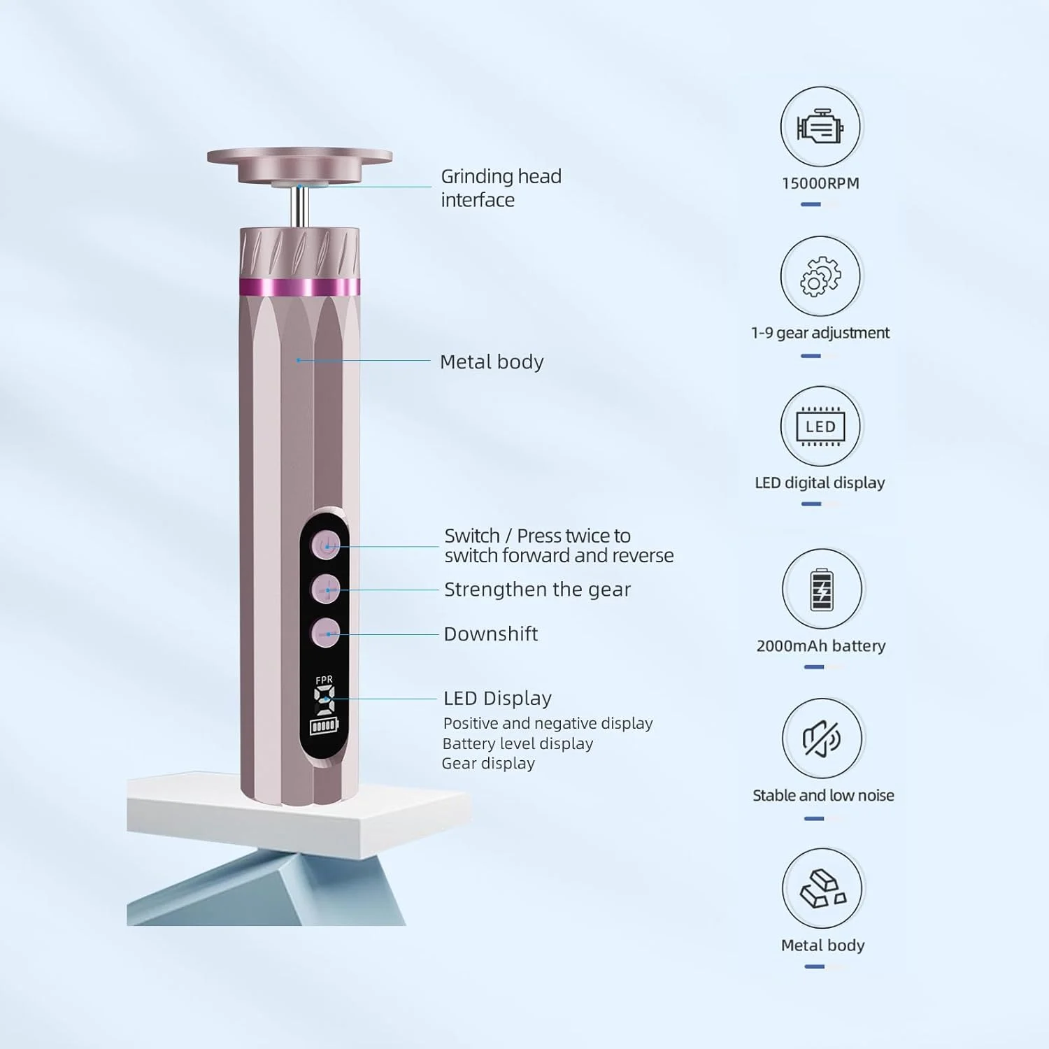 2 in 1 Electric Callus Remover for Feet 9 Speed Adjustable Professional Pedicure Tool Kit Foot Care for Dead, Cracked and Dry Skin 2 in 1 Electric Callus Remover for Feet 9 Speed Adjustable Professional Pedicure Tool Kit Foot Care for Dead, Cracked and Dry Skin