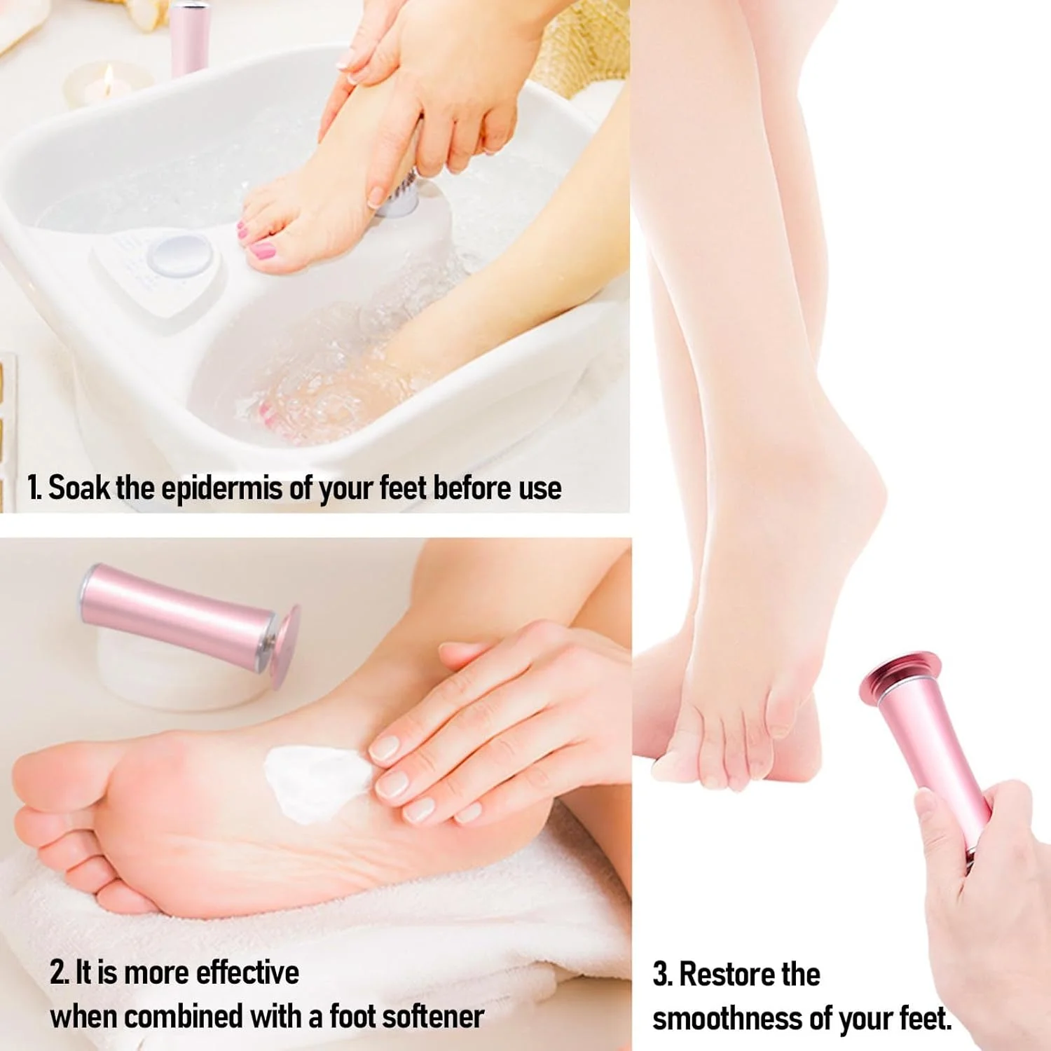 سوهان برقی پدیکور یینهینگ، سوهان برقی پا با سرعت 500 دور در دقیقه، ابزار حرفه ای پدیکور به همراه 60 عدد دیسک سمباده ای برای از بین بردن پینه، پوست های ترک خورده و پوست های مرده