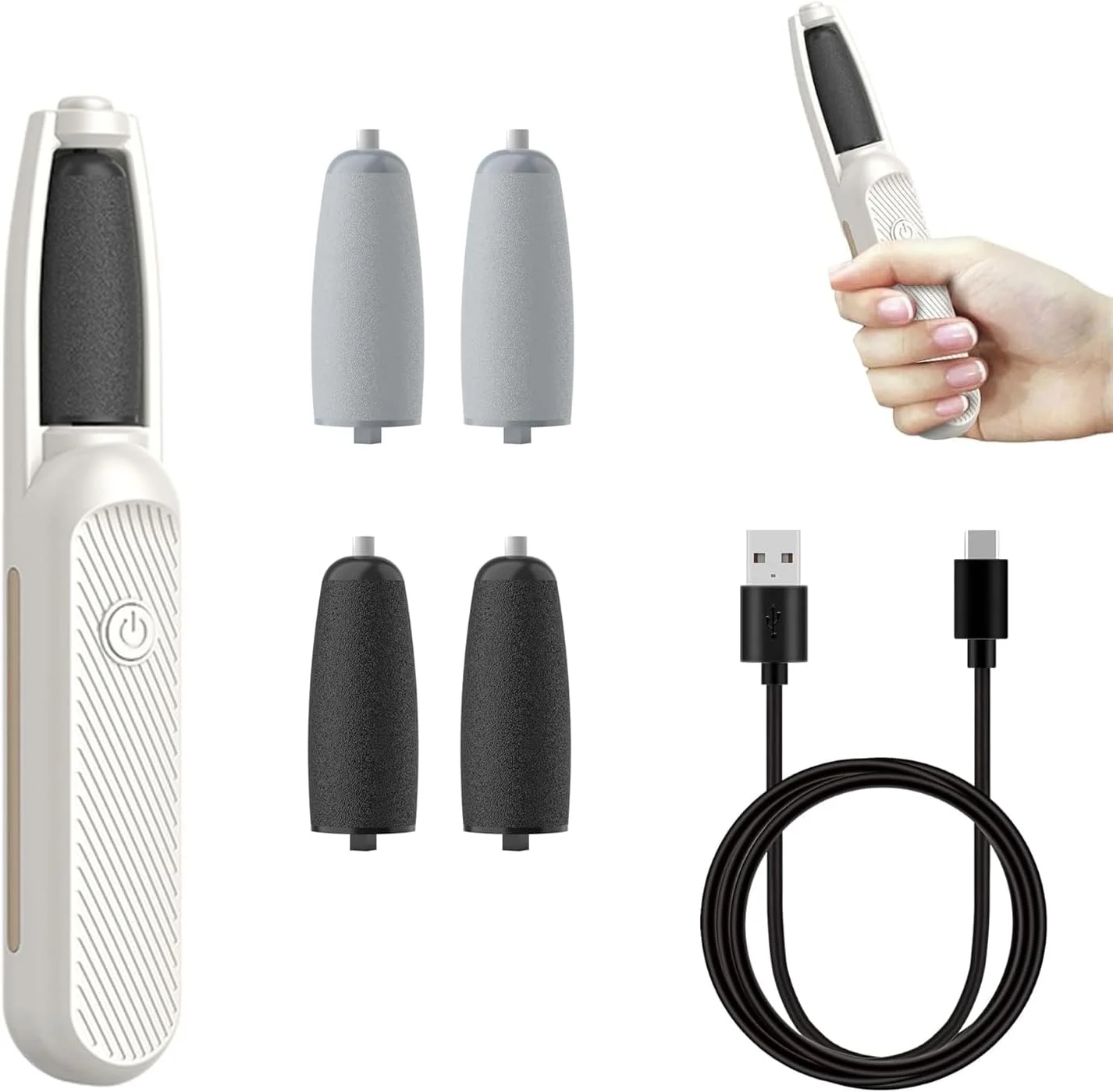 سوهان برقی پا، از بین برنده پوست سخت | دستگاه رفع پینه قابل شارژ با 30 دیسک سمباده، ابزار پدیکور 3 سرعته برای پوست مرده پا، پاشنه های ترک خورده، مراقبت صاف سوهان برقی پا، از بین برنده پوست سخت | دستگاه رفع پینه قابل شارژ با 30 دیسک سمباده، ابزار پدیکور 3 سرعته برای پوست مرده پا، پاشنه های ترک خورده، مراقبت صاف