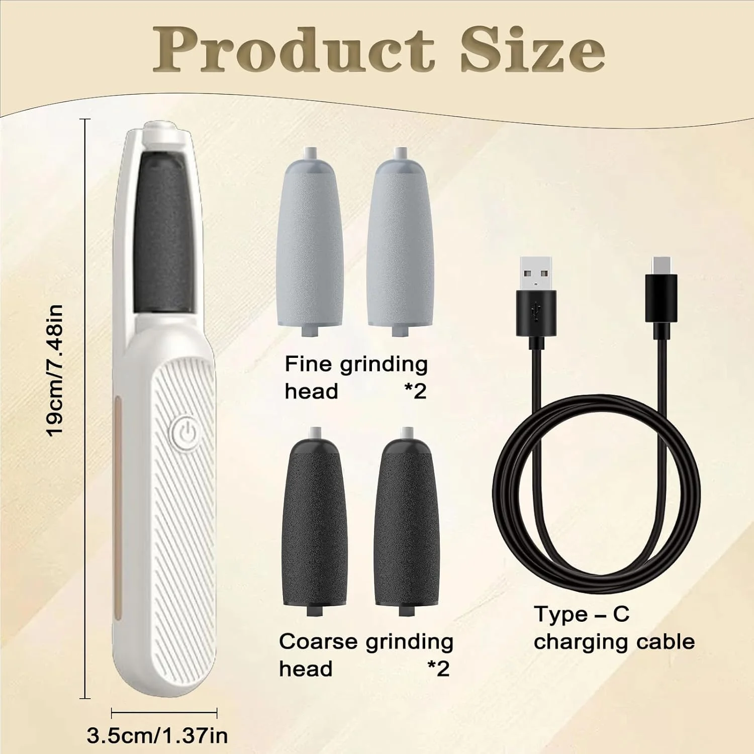 سوهان برقی پا، از بین برنده پوست سخت | دستگاه رفع پینه قابل شارژ با 30 دیسک سمباده، ابزار پدیکور 3 سرعته برای پوست مرده پا، پاشنه های ترک خورده، مراقبت صاف سوهان برقی پا، از بین برنده پوست سخت | دستگاه رفع پینه قابل شارژ با 30 دیسک سمباده، ابزار پدیکور 3 سرعته برای پوست مرده پا، پاشنه های ترک خورده، مراقبت صاف