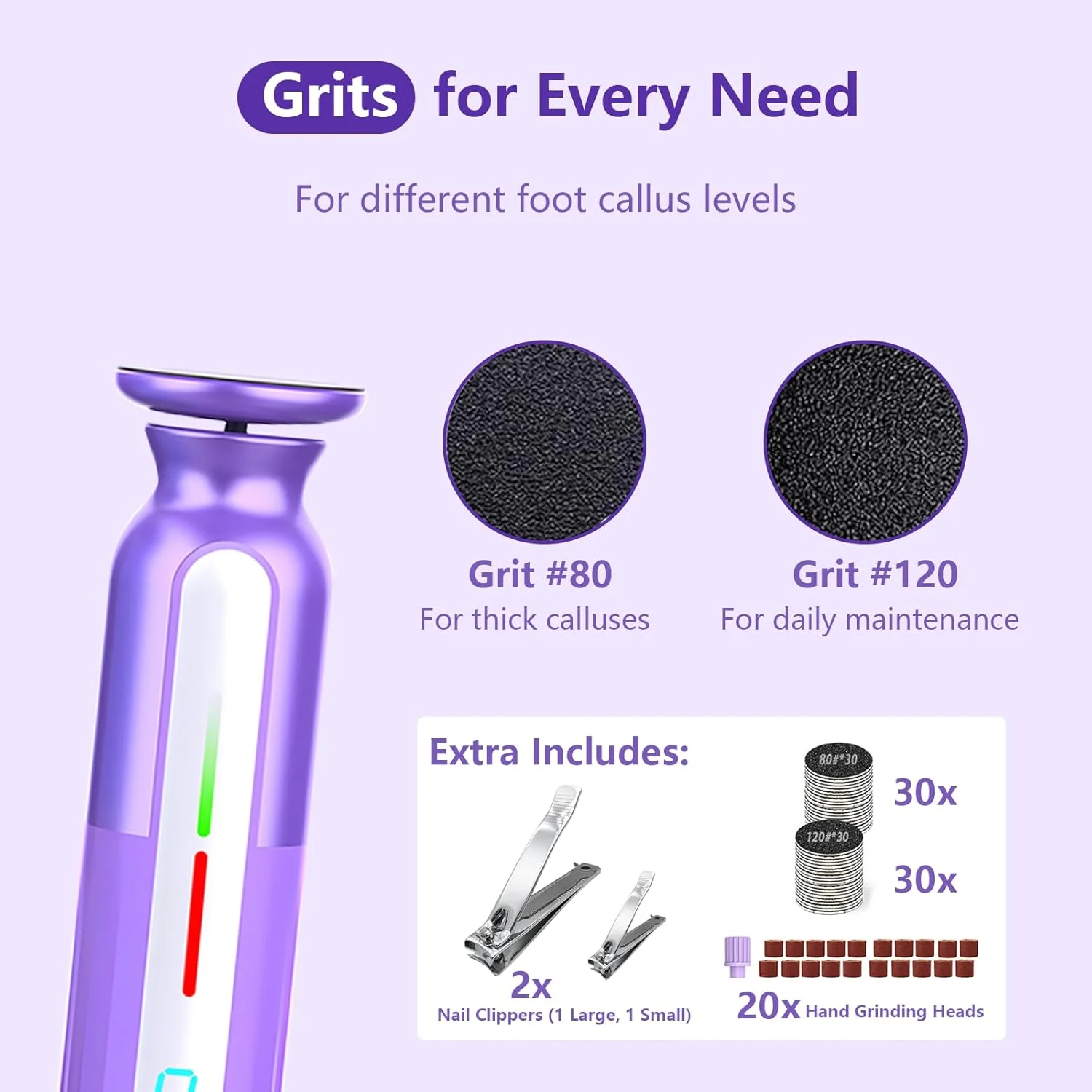 سوهان برقی پا، سوهان برقی قابل حمل 2 در 1، ابزار پدیکور پا مناسب برای پوست های مرده، ترک خورده و خشک، هدیه ای ایده آل (شامل 2 عدد ناخن گیر) سوهان برقی پا، سوهان برقی قابل حمل 2 در 1، ابزار پدیکور پا مناسب برای پوست های مرده، ترک خورده و خشک، هدیه ای ایده آل (شامل 2 عدد ناخن گیر)