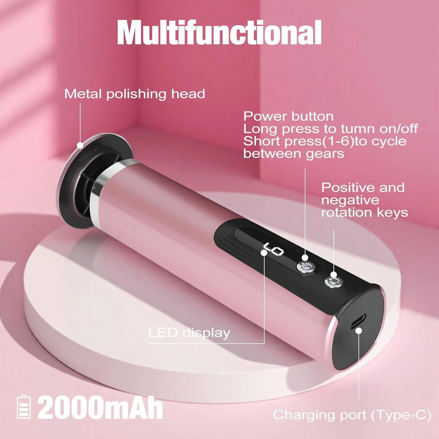 Callus Remover for feet, Electric Foot Callus Remover, Foot File with 9 Adjustable Speed, Foot Scrubber Scraper with 2 Grinding Heads & Sandpaper Discs, Pedicure Tools for feet with Digital Display Callus Remover for feet, Electric Foot Callus Remover, Foot File with 9 Adjustable Speed, Foot Scrubber Scraper with 2 Grinding Heads & Sandpaper Discs, Pedicure Tools for feet with Digital Display