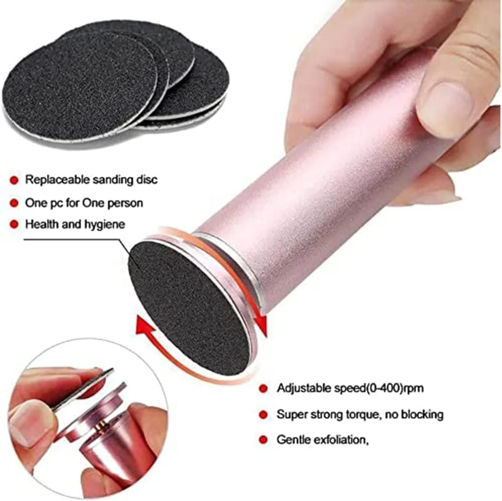 Electric Foot File Callus Remover(Speed Adjustable) with 60pcs Replacement Sandpaper Discs Professional Pedicure Foot File Kit for Women Men Dead Dry Hard Skin Calluses Electric Foot File Callus Remover(Speed Adjustable) with 60pcs Replacement Sandpaper Discs Professional Pedicure Foot File Kit for Women Men Dead Dry Hard Skin Calluses