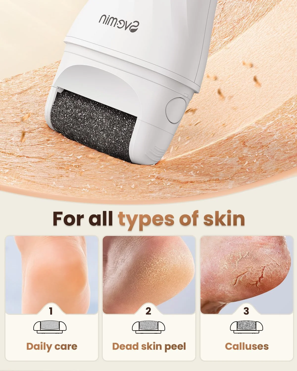 سوهان برقی پا - کیت پدیکور شارژی 2 سرعته با 3 غلتک، اسکرابر ضد آب IPX4 و نمایشگر دیجیتال | از بین برنده حرفه ای پوست مرده و پینه برای زنان/مردان سوهان برقی پا - کیت پدیکور شارژی 2 سرعته با 3 غلتک، اسکرابر ضد آب IPX4 و نمایشگر دیجیتال | از بین برنده حرفه ای پوست مرده و پینه برای زنان/مردان