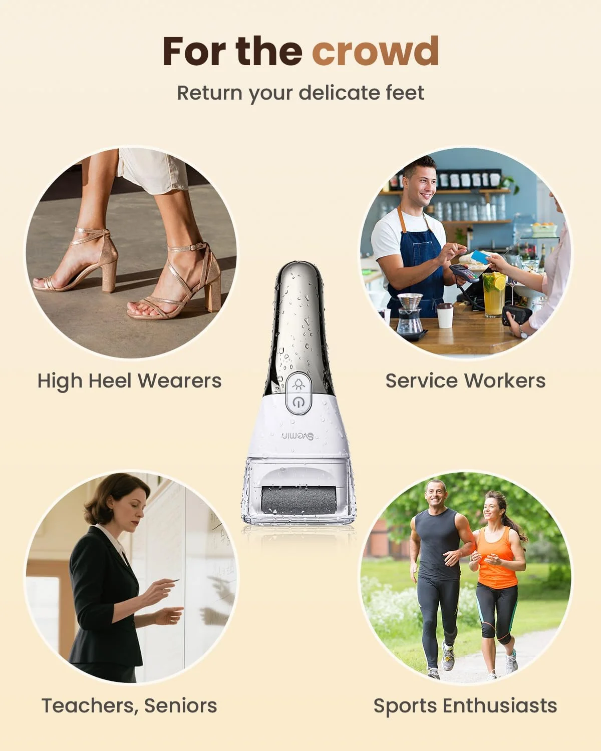 سوهان برقی پا - کیت پدیکور شارژی 2 سرعته با 3 غلتک، اسکرابر ضد آب IPX4 و نمایشگر دیجیتال | از بین برنده حرفه ای پوست مرده و پینه برای زنان/مردان سوهان برقی پا - کیت پدیکور شارژی 2 سرعته با 3 غلتک، اسکرابر ضد آب IPX4 و نمایشگر دیجیتال | از بین برنده حرفه ای پوست مرده و پینه برای زنان/مردان