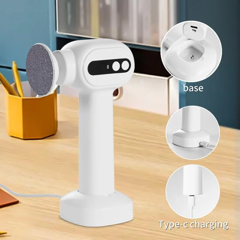 سوهان برقی پدیکور پا - ابزار پدیکور شارژی بی سیم با 3 سرعت و 10 دیسک سمباده، از بین برنده حرفه ای پوست مرده برای پاشنه های ترک خورده (مشکی) سوهان برقی پدیکور پا - ابزار پدیکور شارژی بی سیم با 3 سرعت و 10 دیسک سمباده، از بین برنده حرفه ای پوست مرده برای پاشنه های ترک خورده (مشکی)