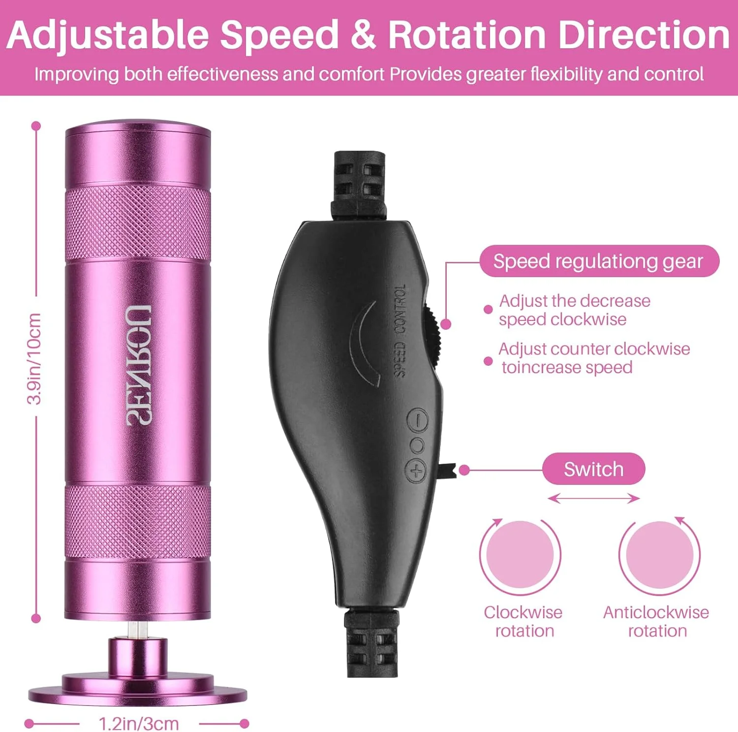 سوهان برقی پدیکور پا، سوهان برقی 2 در 1 پا/سوهان ناخن، از بین برنده پینه پا با 60 عدد + 12 عدد دیسک سمباده، ابزار ترمیم پا، صورتی سوهان برقی پدیکور پا، سوهان برقی 2 در 1 پا/سوهان ناخن، از بین برنده پینه پا با 60 عدد + 12 عدد دیسک سمباده، ابزار ترمیم پا، صورتی
