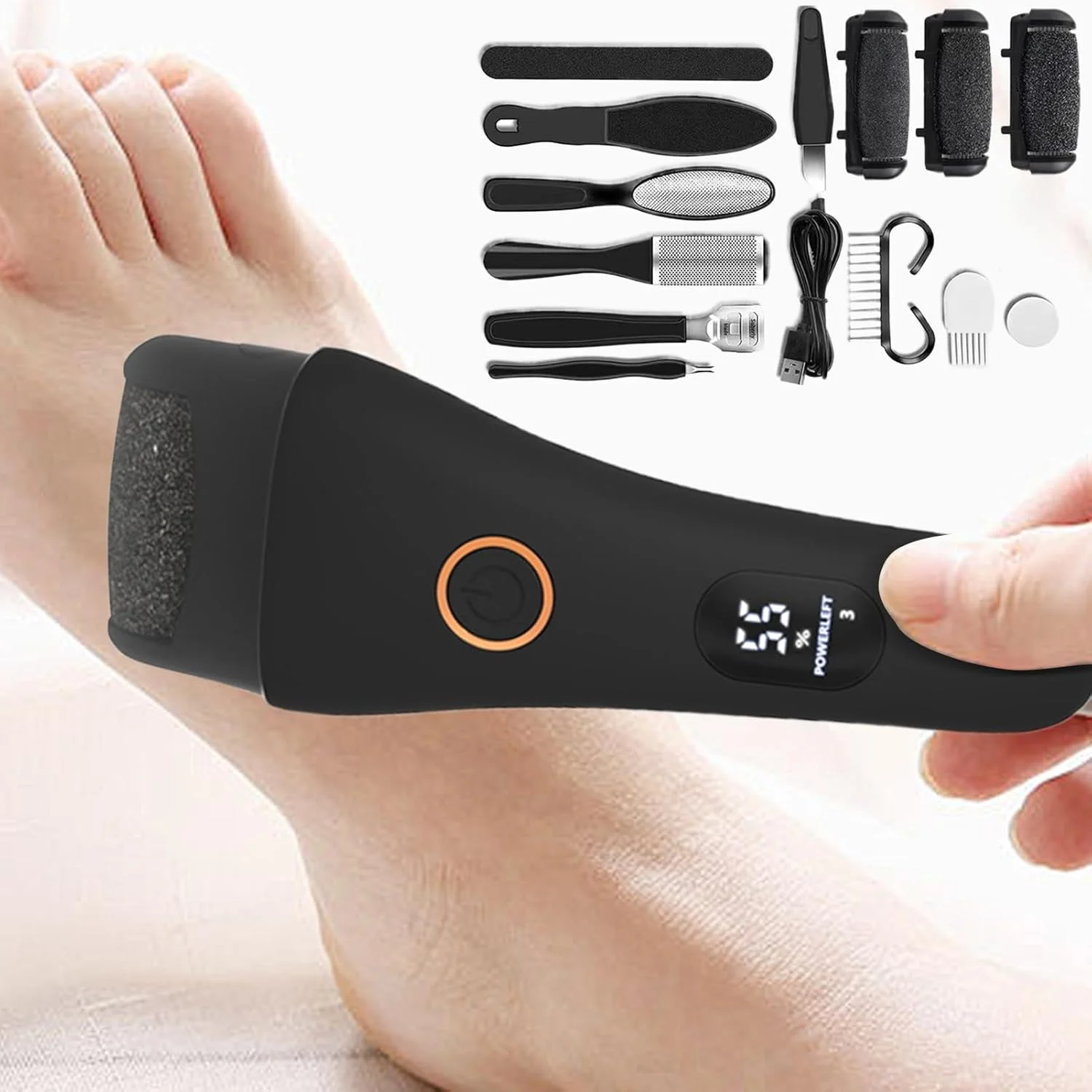 Electric Feet Callus Remover,Electric Callus Remover - Heavy Duty Cordless Portable Grinder Scrubber Sander for Pedicure, Manicure, Home, Spa, Shower, Bath Electric Feet Callus Remover,Electric Callus Remover - Heavy Duty Cordless Portable Grinder Scrubber Sander for Pedicure, Manicure, Home, Spa, Shower, Bath