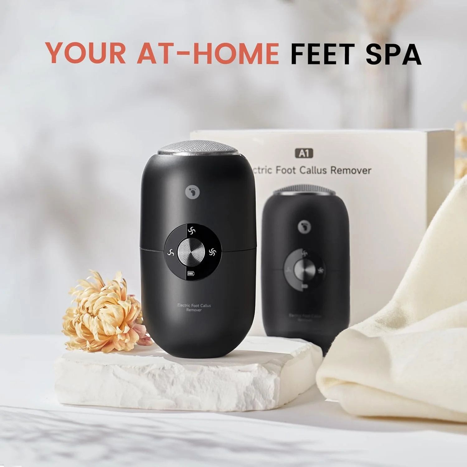 سوهان برقی پا از بین برنده پینه پا برای بانوان (مشکی)