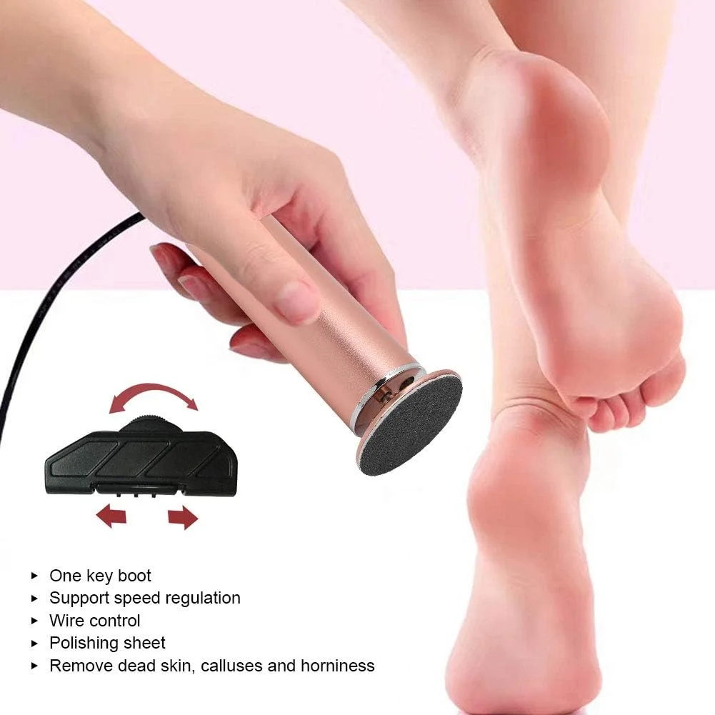 Electric Foot File, Exfoliate Callus Remover, Electric Foot Callus Remover, Foot Pedicure Tool Foot Grinding Machine for Cracked Dry Skin(US)