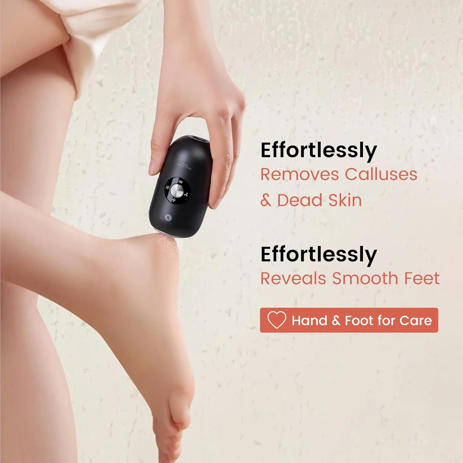 سوهان برقی پا از بین برنده پینه پا برای بانوان (مشکی)