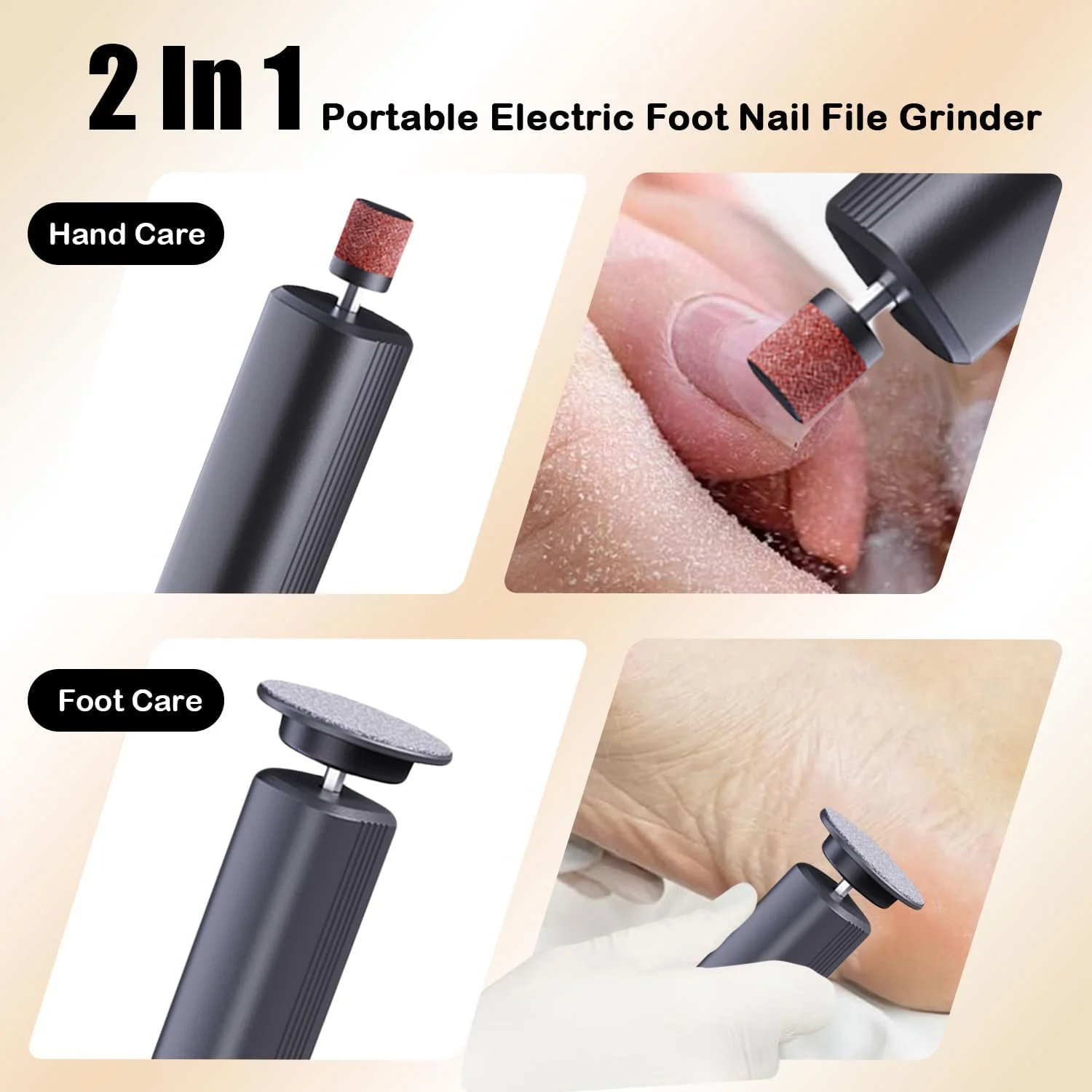 سوهان برقی پدیکور پا، سوهان برقی 2 در 1، سرعت قابل تنظیم، ابزار مراقبت از پا، ست حرفه ای حذف پینه برقی، مناسب برای پوست مرده، پوست سخت، پوست ترک خورده (مشکی) سوهان برقی پدیکور پا، سوهان برقی 2 در 1، سرعت قابل تنظیم، ابزار مراقبت از پا، ست حرفه ای حذف پینه برقی، مناسب برای پوست مرده، پوست سخت، پوست ترک خورده (مشکی)