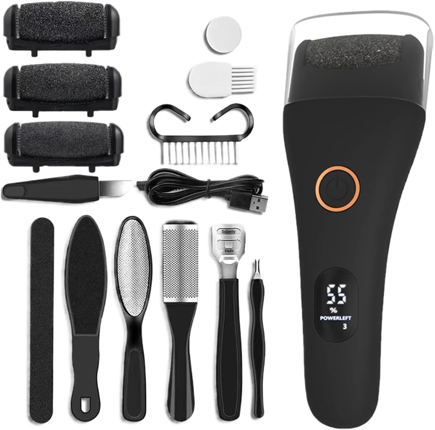 Electric Feet Callus Remover,Electric Callus Remover - Heavy Duty Cordless Portable Grinder Scrubber Sander for Pedicure, Manicure, Home, Spa, Shower, Bath Electric Feet Callus Remover,Electric Callus Remover - Heavy Duty Cordless Portable Grinder Scrubber Sander for Pedicure, Manicure, Home, Spa, Shower, Bath