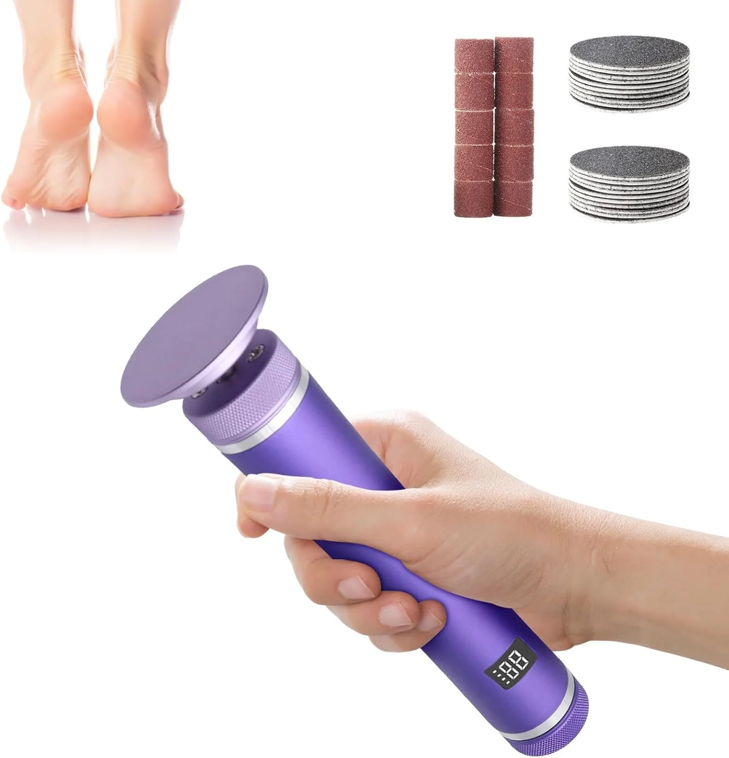 سوهان برقی پینه پا، سوهان برقی پینه پا | اسکرابر پاشنه قابل تنظیم 12 سرعته قابل شارژ برای مردان، زنان، ورزشکاران، سالمندان، پدیکور خانگی، سالن اسپا سوهان برقی پینه پا، سوهان برقی پینه پا | اسکرابر پاشنه قابل تنظیم 12 سرعته قابل شارژ برای مردان، زنان، ورزشکاران، سالمندان، پدیکور خانگی، سالن اسپا