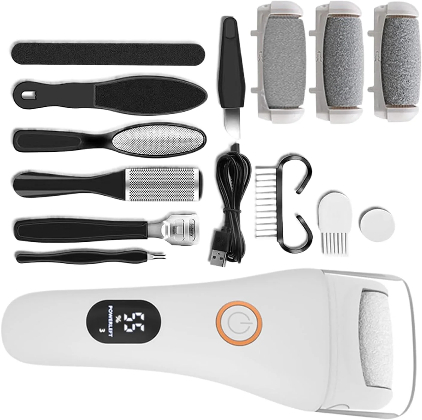 سوهان برقی پا - سنگ پای برقی | اسکرابر و تراشنده شارژی بی سیم با قدرت بالا برای ابزار مانیکور و پدیکور