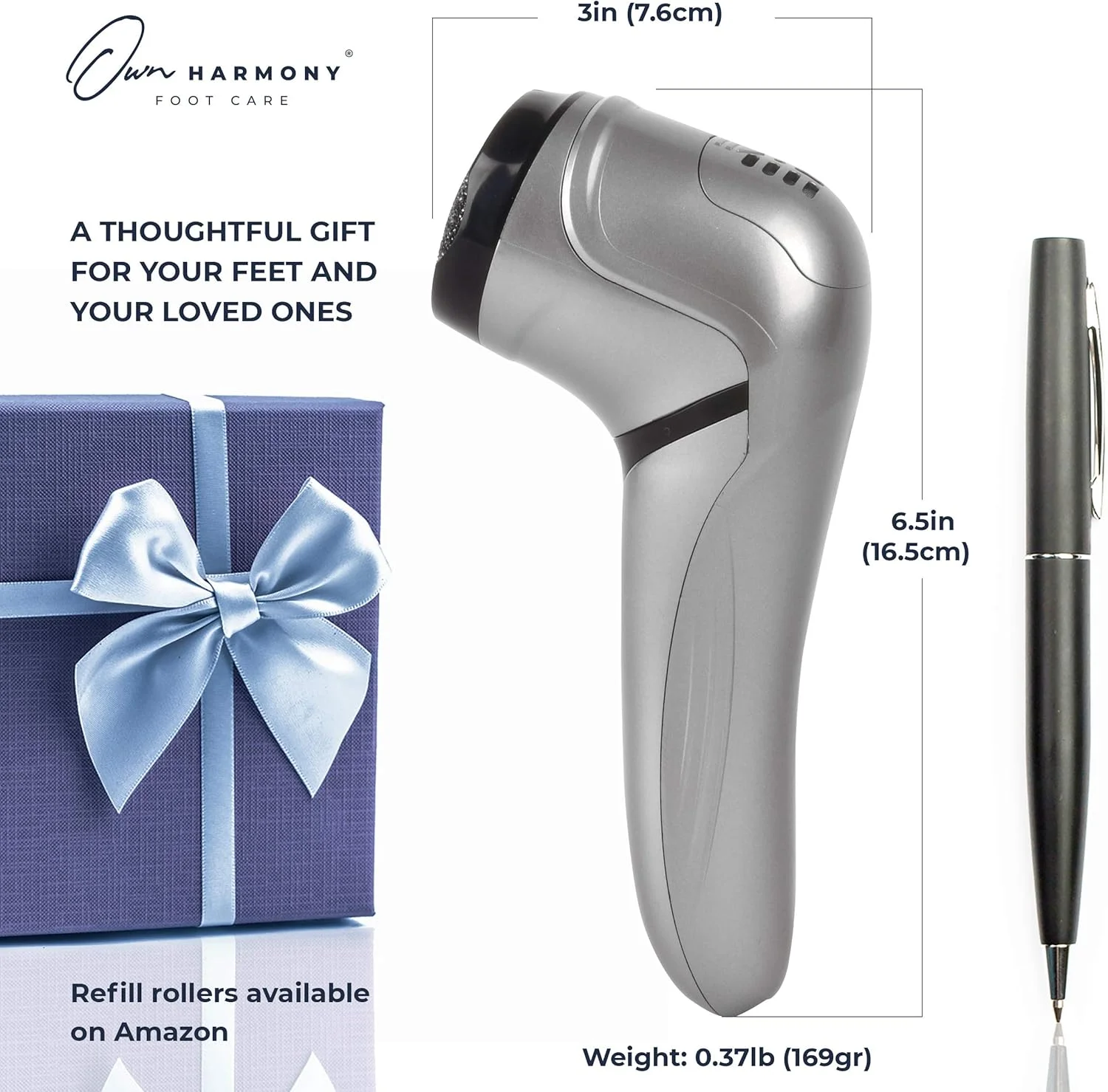 سوهان برقی پا با قابلیت مکش - کیت حرفه ای پدیکور اون هارمونی برای مراقبت قدرتمند از پا، مدل CR2100، دارای 3 غلتک سوهان پا - بهترین برای پوست های سخت، خشک، ترک خورده و مرده (کابل USB) سوهان برقی پا با قابلیت مکش - کیت حرفه ای پدیکور اون هارمونی برای مراقبت قدرتمند از پا، مدل CR2100، دارای 3 غلتک سوهان پا - بهترین برای پوست های سخت، خشک، ترک خورده و مرده (کابل USB)