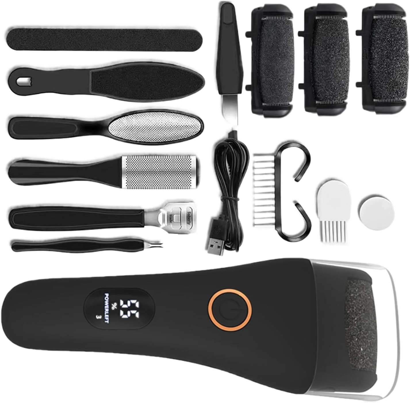 سوهان برقی پا | سوهان برقی پا | سنگ پای برقی قابل شارژ، بی سیم و قابل حمل برای پدیکور، منزل، حمام، اسپا، سالن