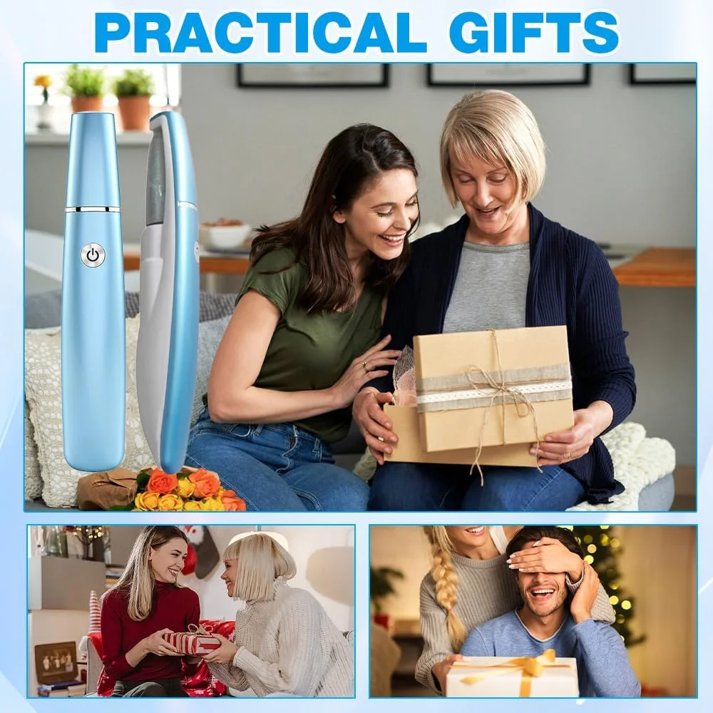 سوهان برقی پدیکور پا، سوهان برقی از بین برنده پینه پا با کابل شارژ USB، دستگاه برقی مراقبت از پا برای پوست های مرده، ست پدیکور قوی، مناسب پوست های سخت و ترک خورده (آبی)