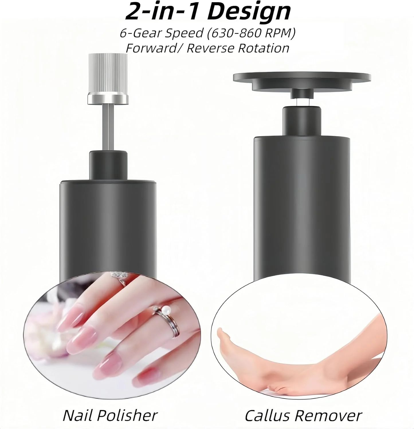 سوهان برقی پا، ابزار سنباده ناخن و سنگ پای 2 در 1 با سرعت 6 دنده، ابزار پدیکور حذف پوست مرده شارژی با 20 عدد دیسک سنباده و 20 عدد حلقه سنباده سوهان برقی پا، ابزار سنباده ناخن و سنگ پای 2 در 1 با سرعت 6 دنده، ابزار پدیکور حذف پوست مرده شارژی با 20 عدد دیسک سنباده و 20 عدد حلقه سنباده