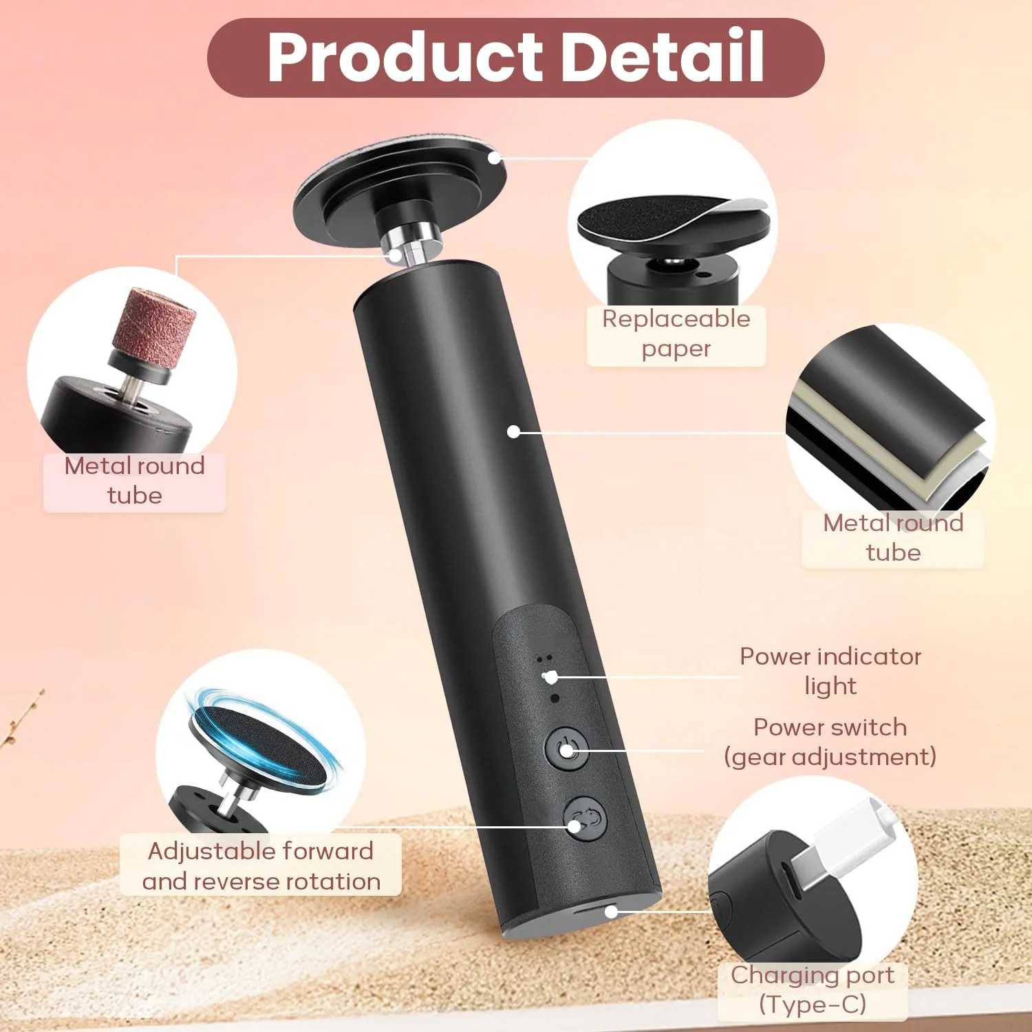 سوهان برقی پا، سوهان برقی 2 در 1 و سنگ ناخن با 6 سرعت، سوهان شارژی پا با 2 حالت سمباده دیسکی، ابزار سمباده پا برای از بین بردن پوست خشک و مرده سوهان برقی پا، سوهان برقی 2 در 1 و سنگ ناخن با 6 سرعت، سوهان شارژی پا با 2 حالت سمباده دیسکی، ابزار سمباده پا برای از بین بردن پوست خشک و مرده