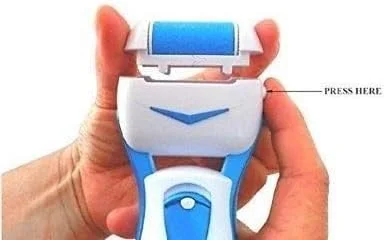 سوهان برقی پا، کیت مراقبت از پا، قابل حمل و شارژی، ابزار مراقبت از پا برای پاشنه های ترک خورده و پوست مرده (آبی)