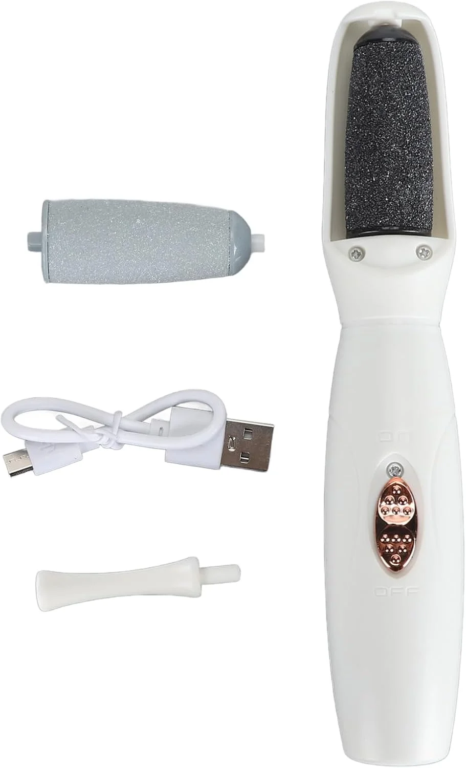 سوهان برقی پا، چرخش 360 درجه برای از بین بردن پوست مرده، ابزار پدیکور شارژی، سنگ پا برقی برای پوست های سفت، ترک خورده و خشک