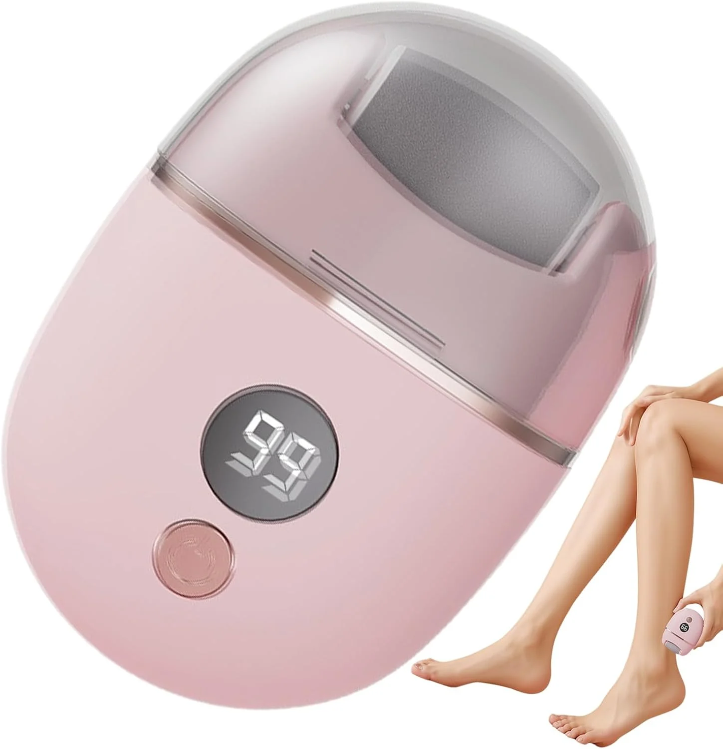 سوهان برقی پا از بین برنده پینه | سوهان برقی پا، دستگاه شارژی با 3 سری، نمایشگر باتری، ابزار حرفه ای پدیکور برای پوست های خشک و مرده و پاشنه های ترک خورده