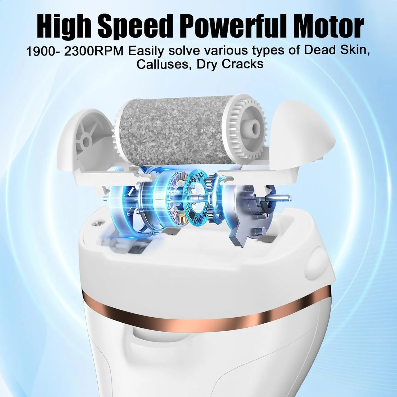 سوهان برقی پینه پا، ست مراقبت از پا با 9 غلتک تعویضی، 2 دنده، سوهان پینه پا، پدیکور، سوهان پینه، سوهان پینه پا برای مراقبت از پا (سفید-9) سوهان برقی پینه پا، ست مراقبت از پا با 9 غلتک تعویضی، 2 دنده، سوهان پینه پا، پدیکور، سوهان پینه، سوهان پینه پا برای مراقبت از پا (سفید-9)
