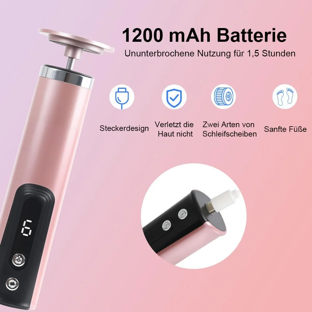 سوهان برقی پینه پا 2 در 1 با 6 سرعت، قابل شارژ USB، سوهان برقی پینه برای مراقبت از پا و دست، دستگاه مراقبت حرفه ای پا برای از بین بردن پینه سوهان برقی پینه پا 2 در 1 با 6 سرعت، قابل شارژ USB، سوهان برقی پینه برای مراقبت از پا و دست، دستگاه مراقبت حرفه ای پا برای از بین بردن پینه