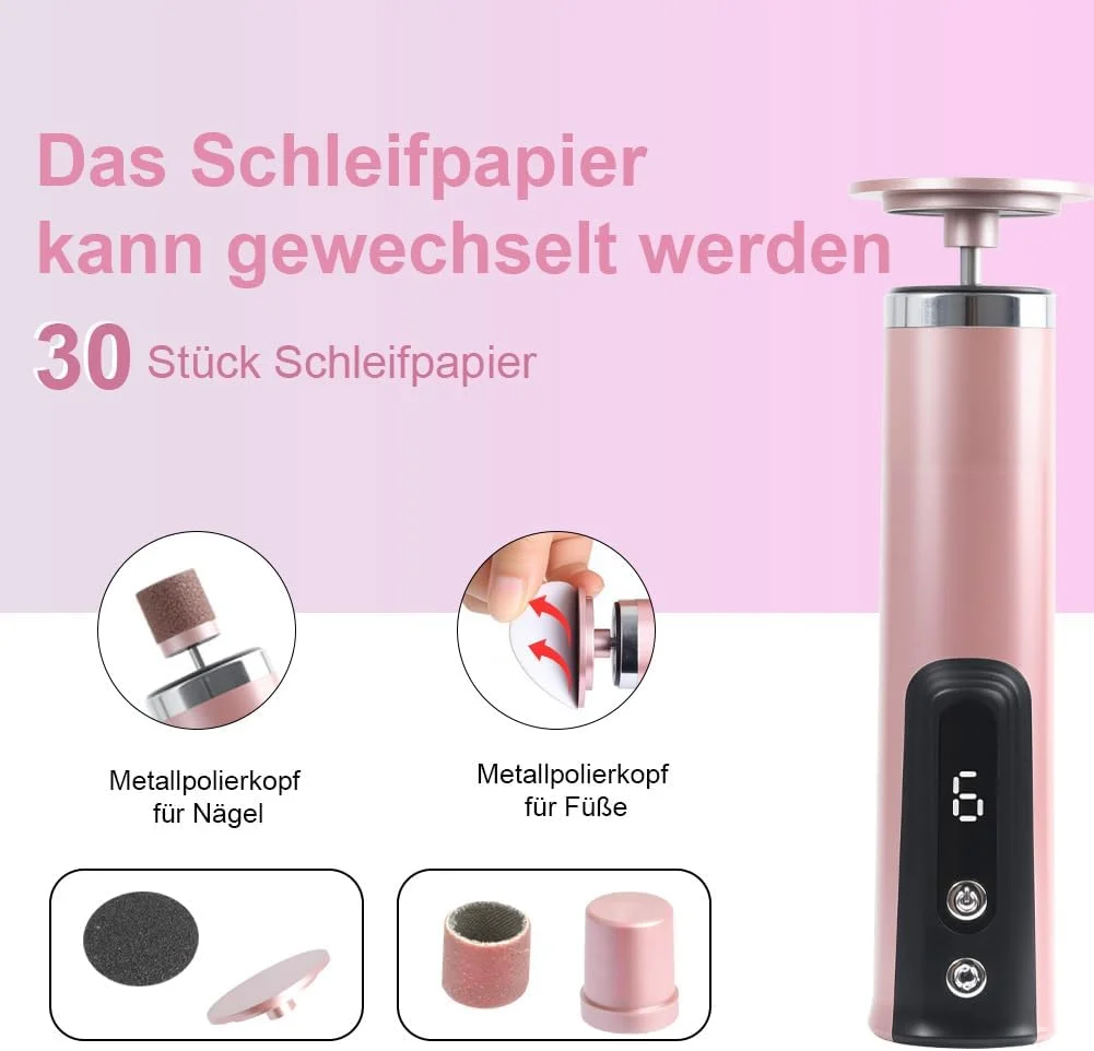 سوهان برقی پینه پا 2 در 1 با 6 سرعت، قابل شارژ USB، سوهان برقی پینه برای مراقبت از پا و دست، دستگاه مراقبت حرفه ای پا برای از بین بردن پینه سوهان برقی پینه پا 2 در 1 با 6 سرعت، قابل شارژ USB، سوهان برقی پینه برای مراقبت از پا و دست، دستگاه مراقبت حرفه ای پا برای از بین بردن پینه