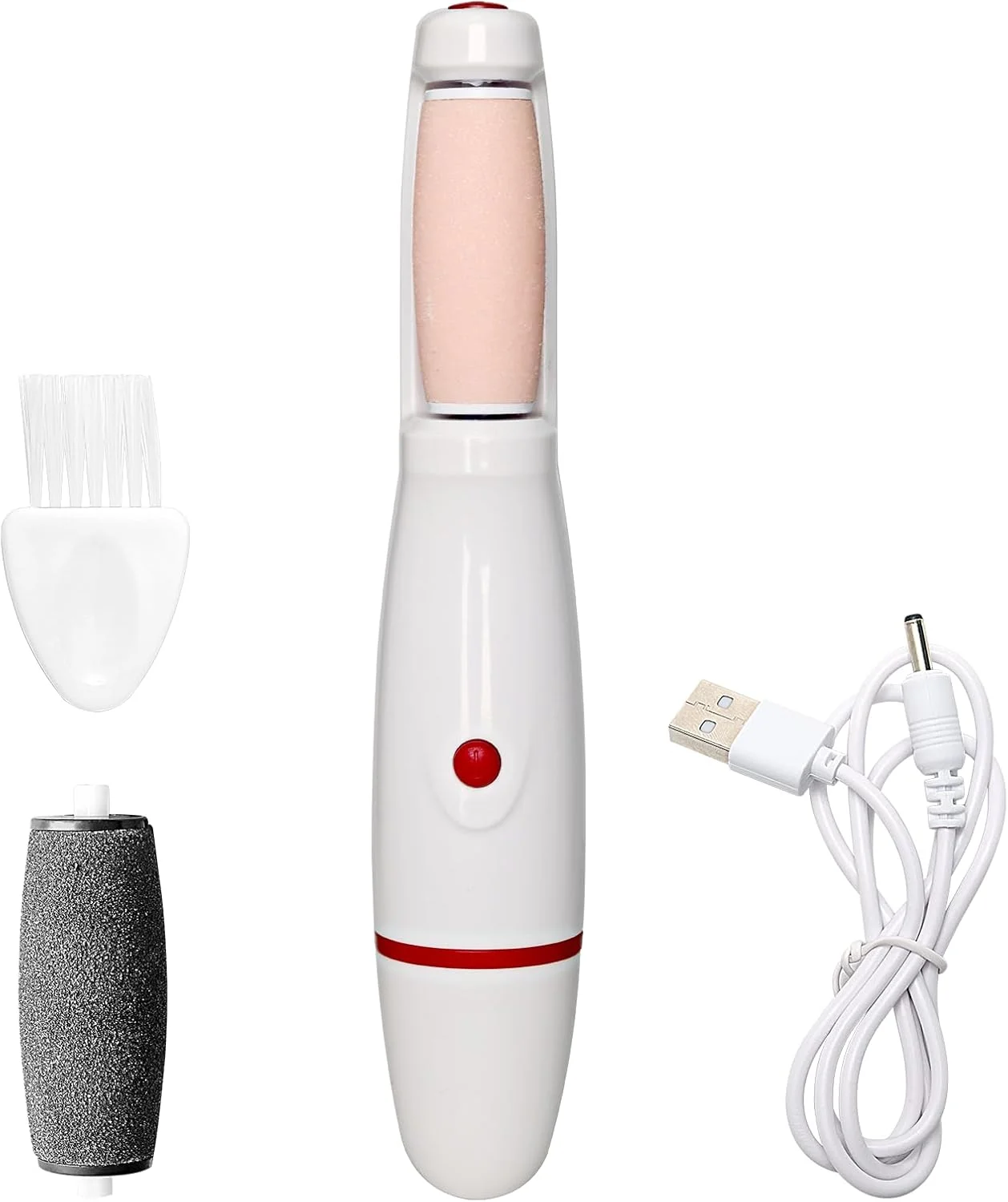 سوهان برقی پدیکور پا، ابزار پدیکور شارژی برای از بین بردن پوست خشک، پینه، پوست مرده، ترک خورده و سفت (قرمز)