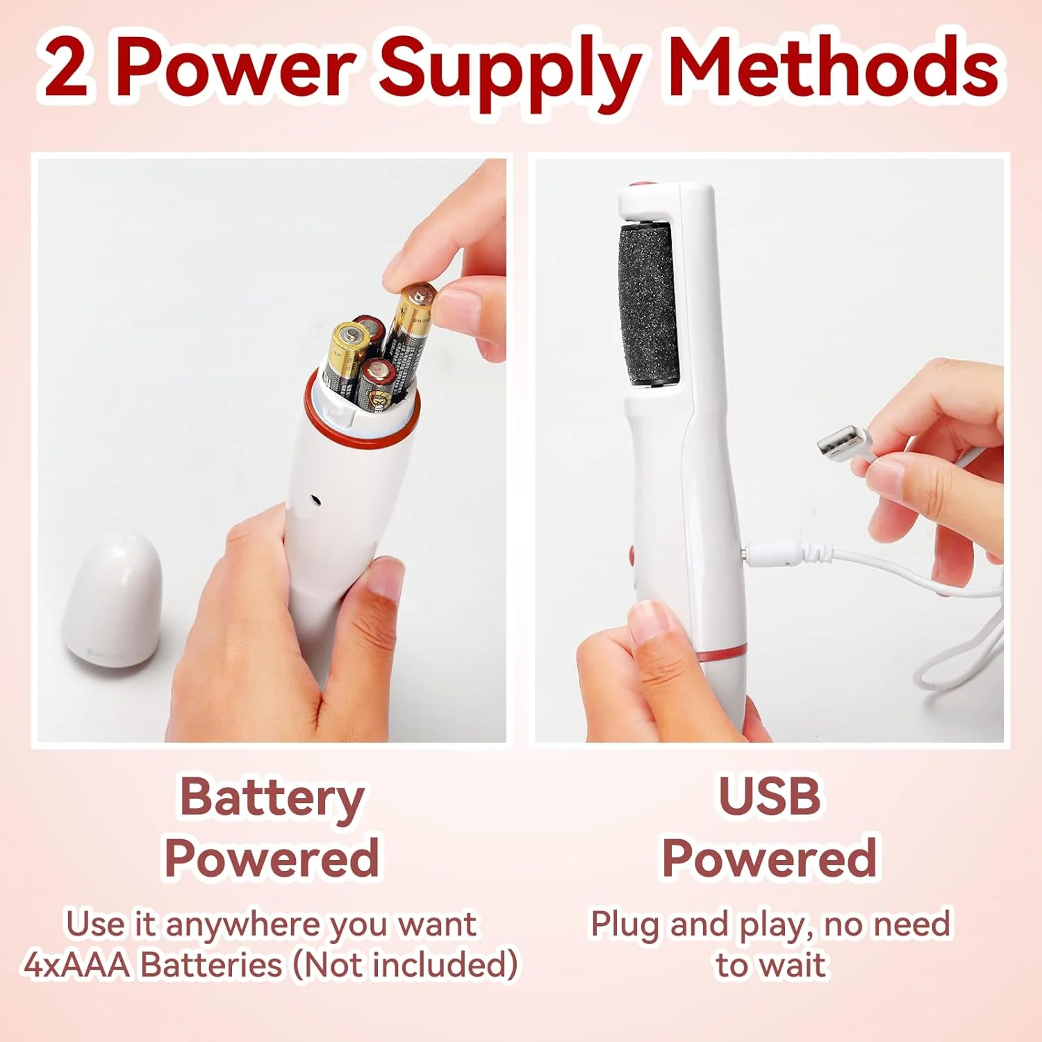 سوهان برقی پدیکور پا، ابزار پدیکور شارژی برای از بین بردن پوست خشک، پینه، پوست مرده، ترک خورده و سفت (قرمز) سوهان برقی پدیکور پا، ابزار پدیکور شارژی برای از بین بردن پوست خشک، پینه، پوست مرده، ترک خورده و سفت (قرمز)