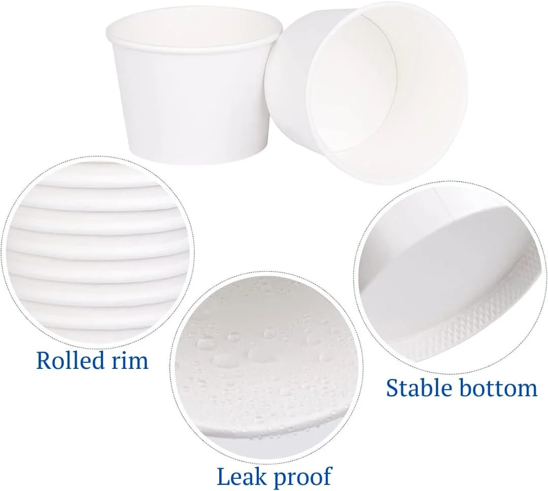 لیوان کاغذی بستنی Lakesstory، 4 اونس، کاسه های کوچک سفید دسر، لیوان ماست یخ زده، کاسه های سفید دسر، لوازم دسر یخ زده، بسته 50 عددی لیوان کاغذی بستنی Lakesstory، 4 اونس، کاسه های کوچک سفید دسر، لیوان ماست یخ زده، کاسه های سفید دسر، لوازم دسر یخ زده، بسته 50 عددی