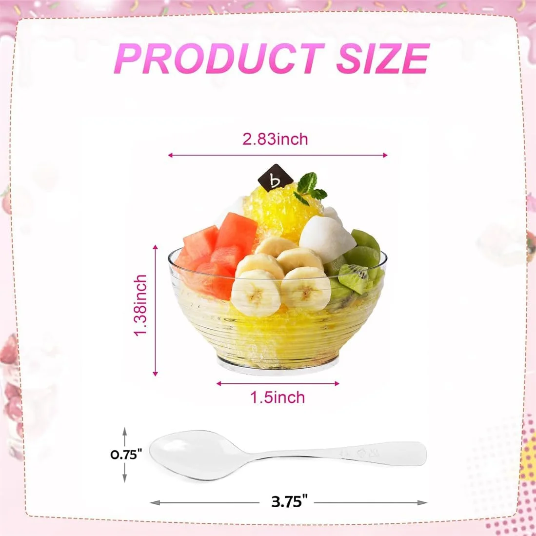 ظرف دسر مینیاتوری KWSLIN، 30 عددی به همراه قاشق، ظرف پیش غذای یکبار مصرف 90 میلی لیتری برای میوه، موس، پودینگ، سالاد، مربا، بستنی، تنقلات و ظروف نوشیدنی شیر چاشنی ظرف دسر مینیاتوری KWSLIN، 30 عددی به همراه قاشق، ظرف پیش غذای یکبار مصرف 90 میلی لیتری برای میوه، موس، پودینگ، سالاد، مربا، بستنی، تنقلات و ظروف نوشیدنی شیر چاشنی