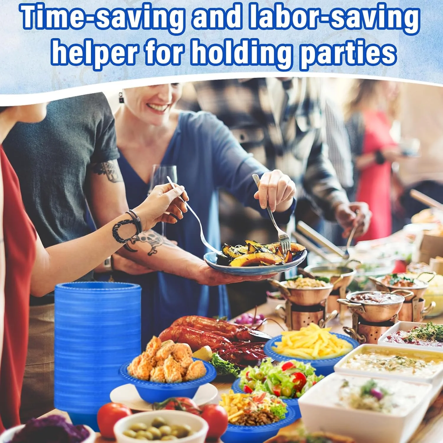 لالیسا 100 عدد کاسه پلاستیکی یکبار مصرف آبی 12 اونسی، فنجان دسر، بستنی، میان وعده، سالاد، سوپ، کاسه سرو غذا برای مهمانی و پیک نیک لالیسا 100 عدد کاسه پلاستیکی یکبار مصرف آبی 12 اونسی، فنجان دسر، بستنی، میان وعده، سالاد، سوپ، کاسه سرو غذا برای مهمانی و پیک نیک