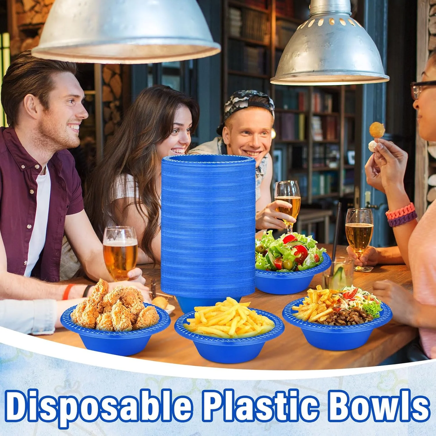 لالیسا 100 عدد کاسه پلاستیکی یکبار مصرف آبی 12 اونسی، فنجان دسر، بستنی، میان وعده، سالاد، سوپ، کاسه سرو غذا برای مهمانی و پیک نیک لالیسا 100 عدد کاسه پلاستیکی یکبار مصرف آبی 12 اونسی، فنجان دسر، بستنی، میان وعده، سالاد، سوپ، کاسه سرو غذا برای مهمانی و پیک نیک