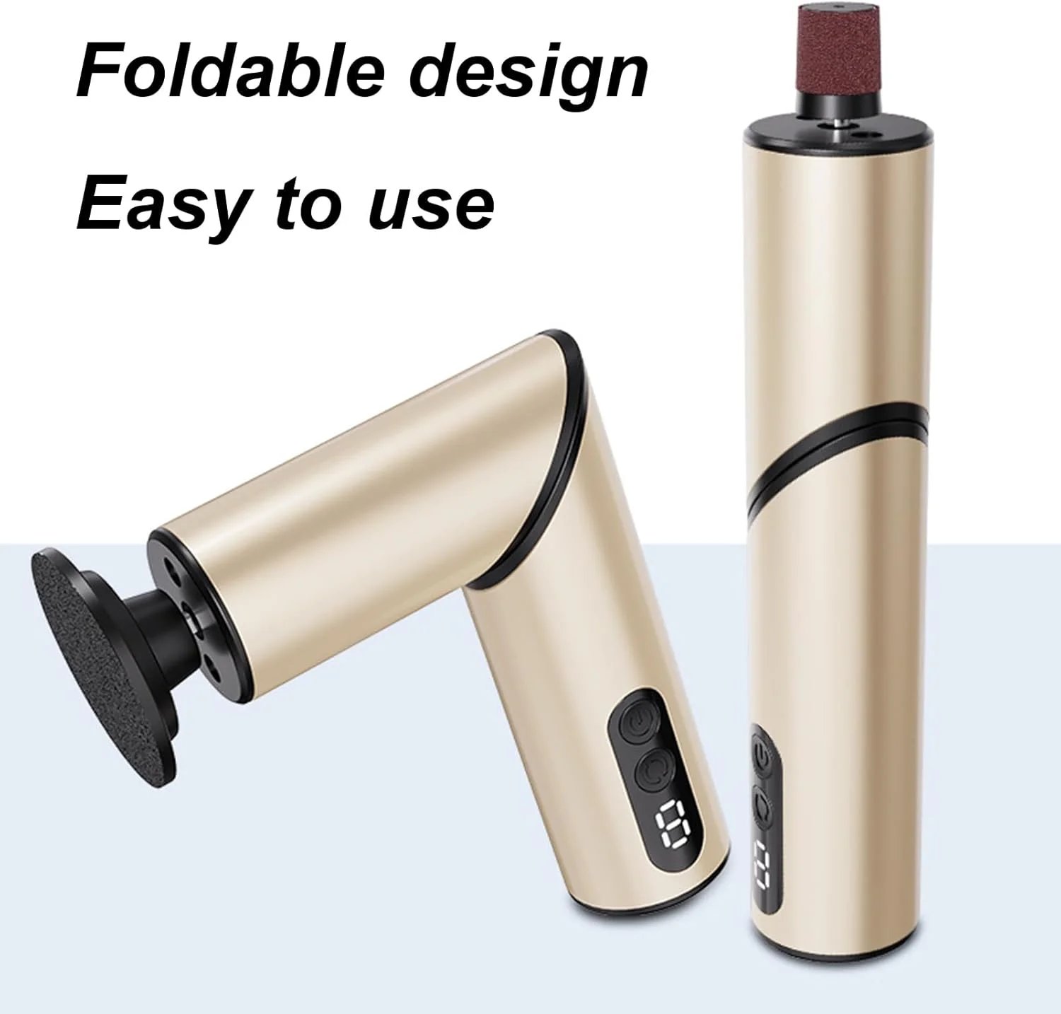 دستگاه پدیکور برقی 9 سرعته فساکوز، از بین برنده پینه پا با عملکرد باتری، دسته محوری و چرخش به جلو/عقب