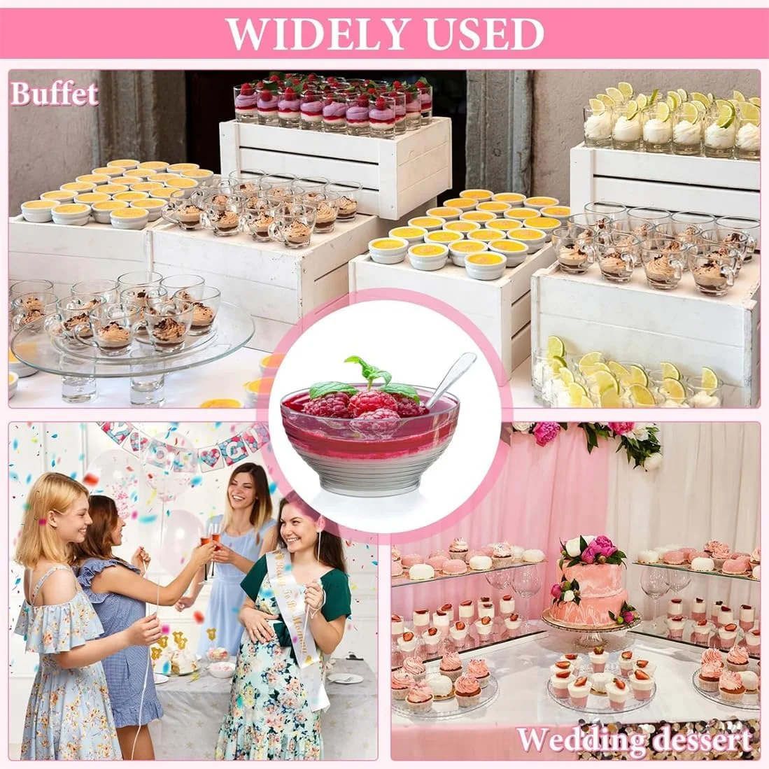 ظرف دسر مینیاتوری KWSLIN، 30 عددی به همراه قاشق، ظرف پیش غذای یکبار مصرف 90 میلی لیتری برای میوه، موس، پودینگ، سالاد، مربا، بستنی، تنقلات و ظروف نوشیدنی شیر چاشنی ظرف دسر مینیاتوری KWSLIN، 30 عددی به همراه قاشق، ظرف پیش غذای یکبار مصرف 90 میلی لیتری برای میوه، موس، پودینگ، سالاد، مربا، بستنی، تنقلات و ظروف نوشیدنی شیر چاشنی